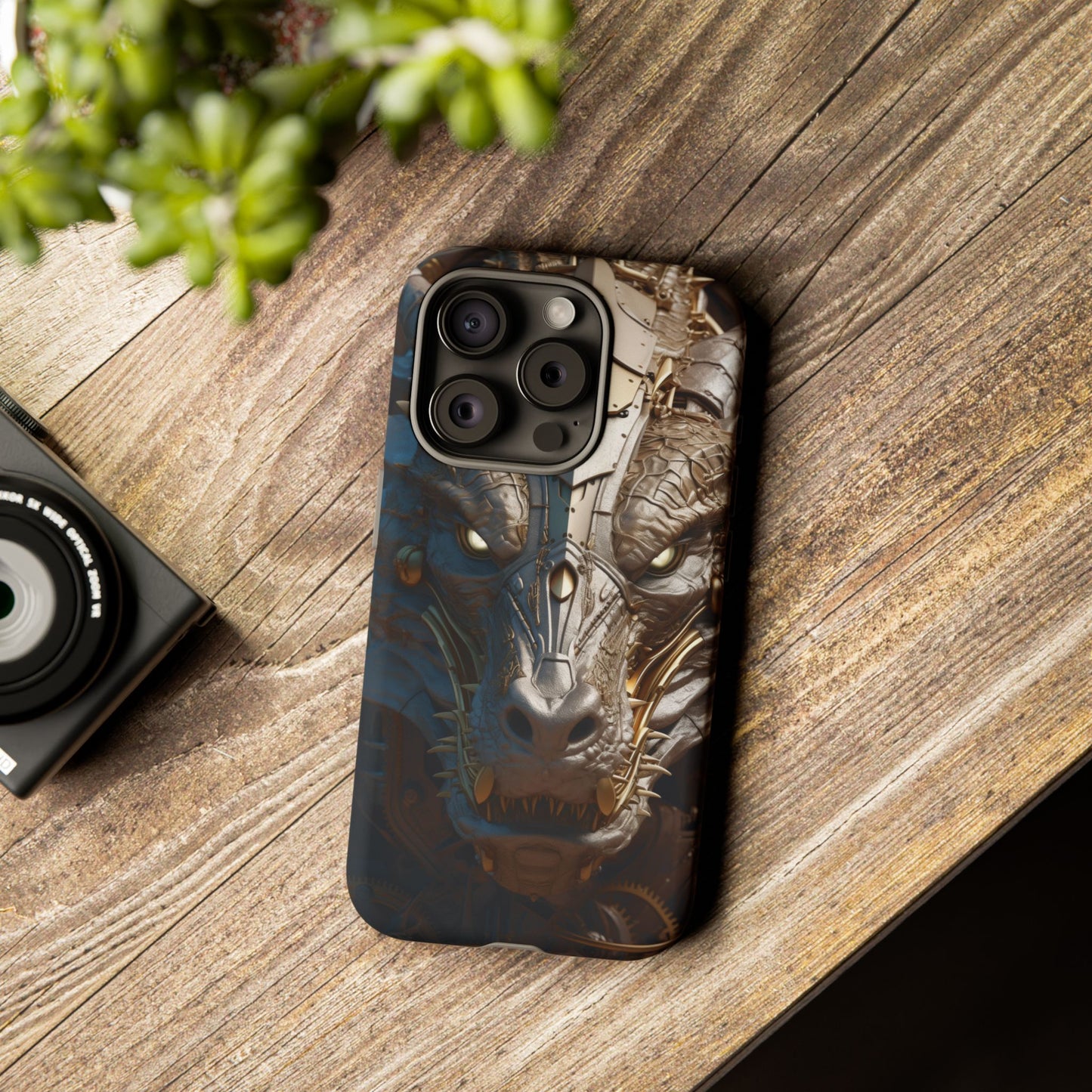 Hyper Realistic 3D Design Clockwork Dragon Phone Case - For Fantasy Lovers, D&D, RPG, TTRPG, Geek, Nerd