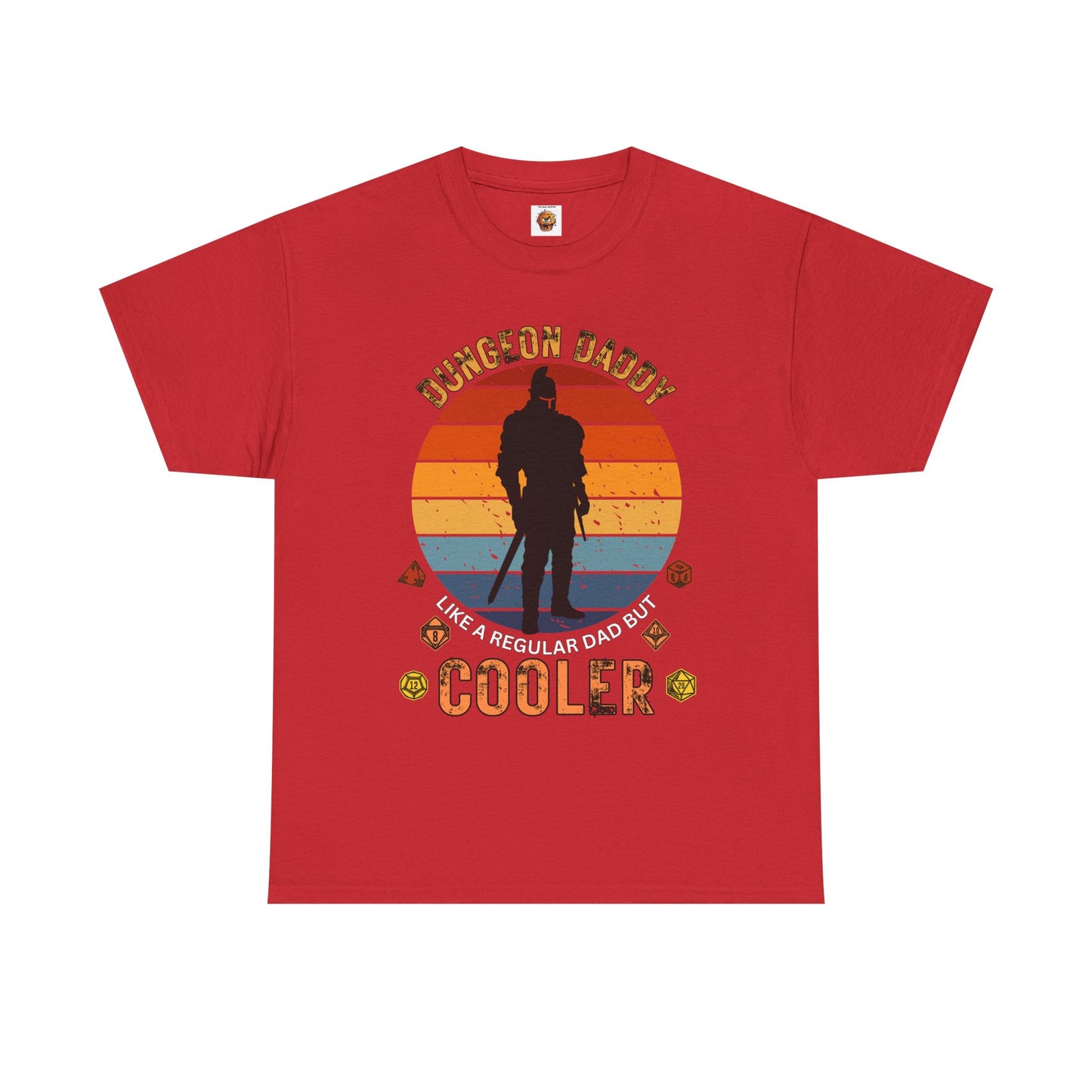 Dungeon Daddy Dungeons and Dragons DND Unisex Heavy Cotton Tee Shirt T-Shirt - Perfect for Dads, RPG, TTRPG, Roleplaying, Geek, Nerd