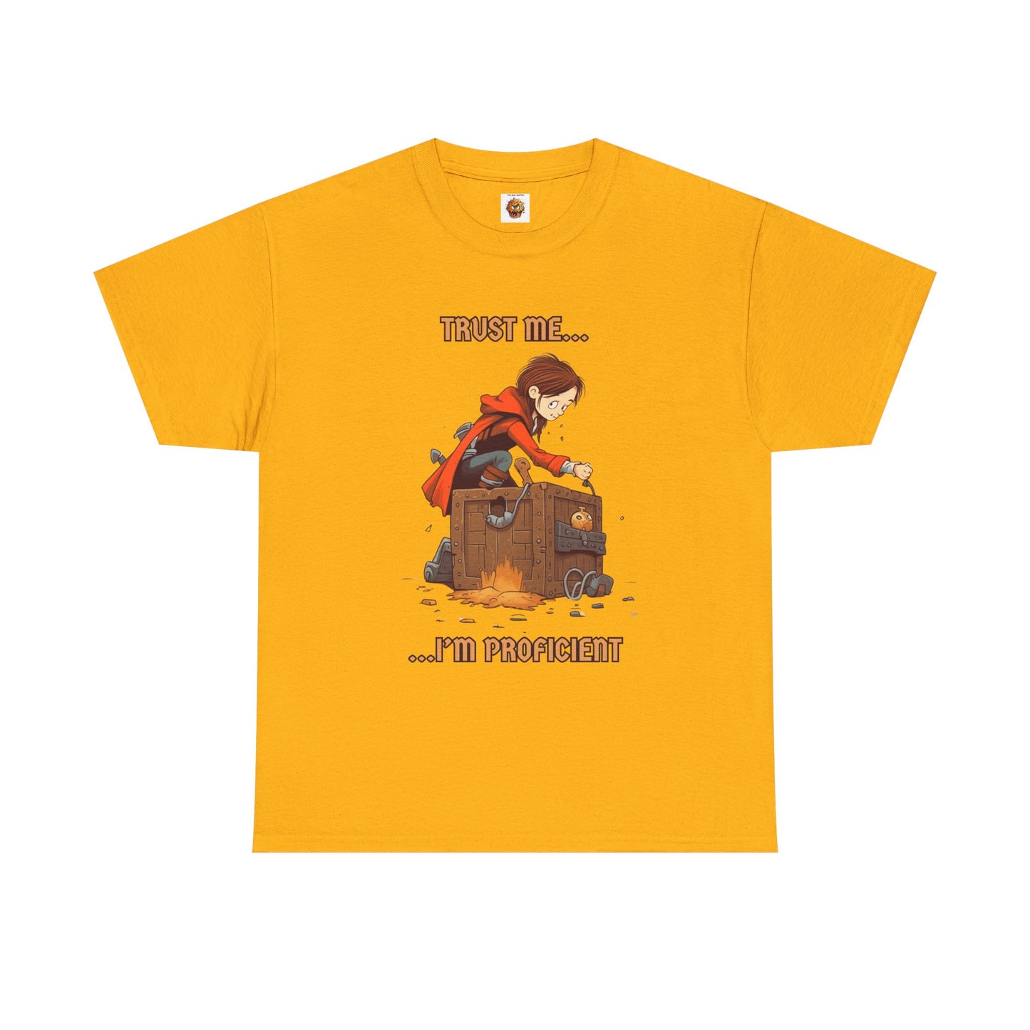 'Trust Me, I'm Proficient' Dungeons and Dragons DND Unisex Heavy Cotton Tee Shirt T-Shirt, RPG, TTRPG, Roleplaying, Geek, Nerd, Rogue, Thief