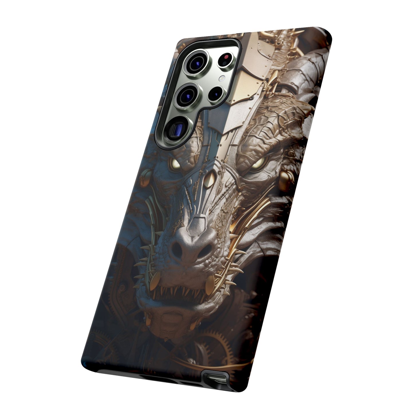 Hyper Realistic 3D Design Clockwork Dragon Phone Case - For Fantasy Lovers, D&D, RPG, TTRPG, Geek, Nerd