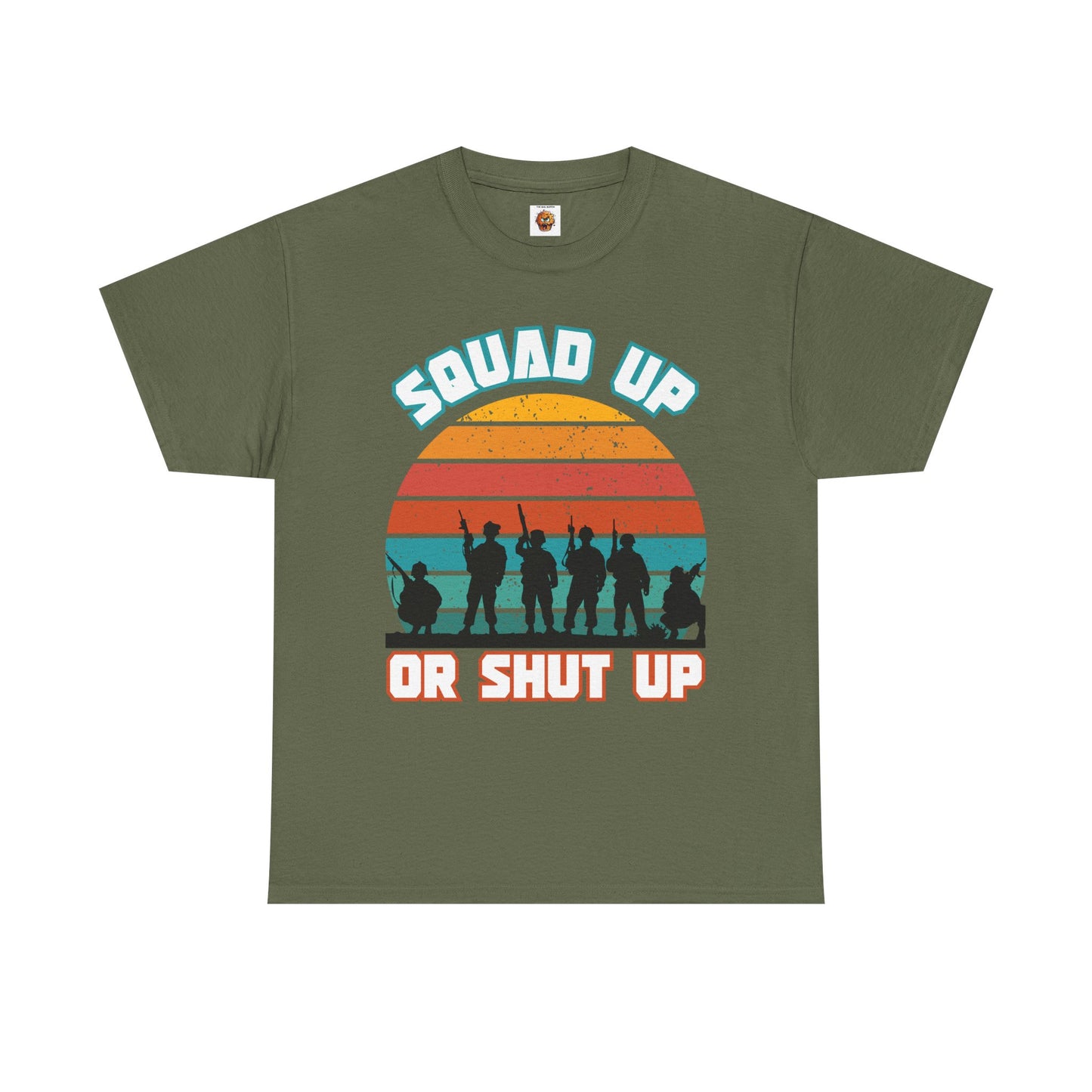 Squad Up Military Unisex Heavy Cotton Tee Shirt - Gamer, Gaming Graphic T-Shirt for Friends, Parties, and Casual Wear, Geek, Nerd