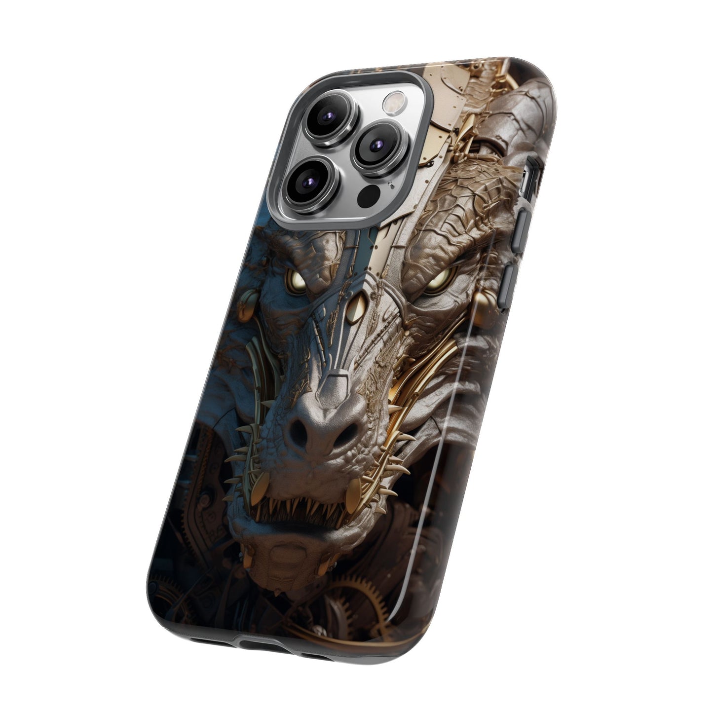 Hyper Realistic 3D Design Clockwork Dragon Phone Case - For Fantasy Lovers, D&D, RPG, TTRPG, Geek, Nerd
