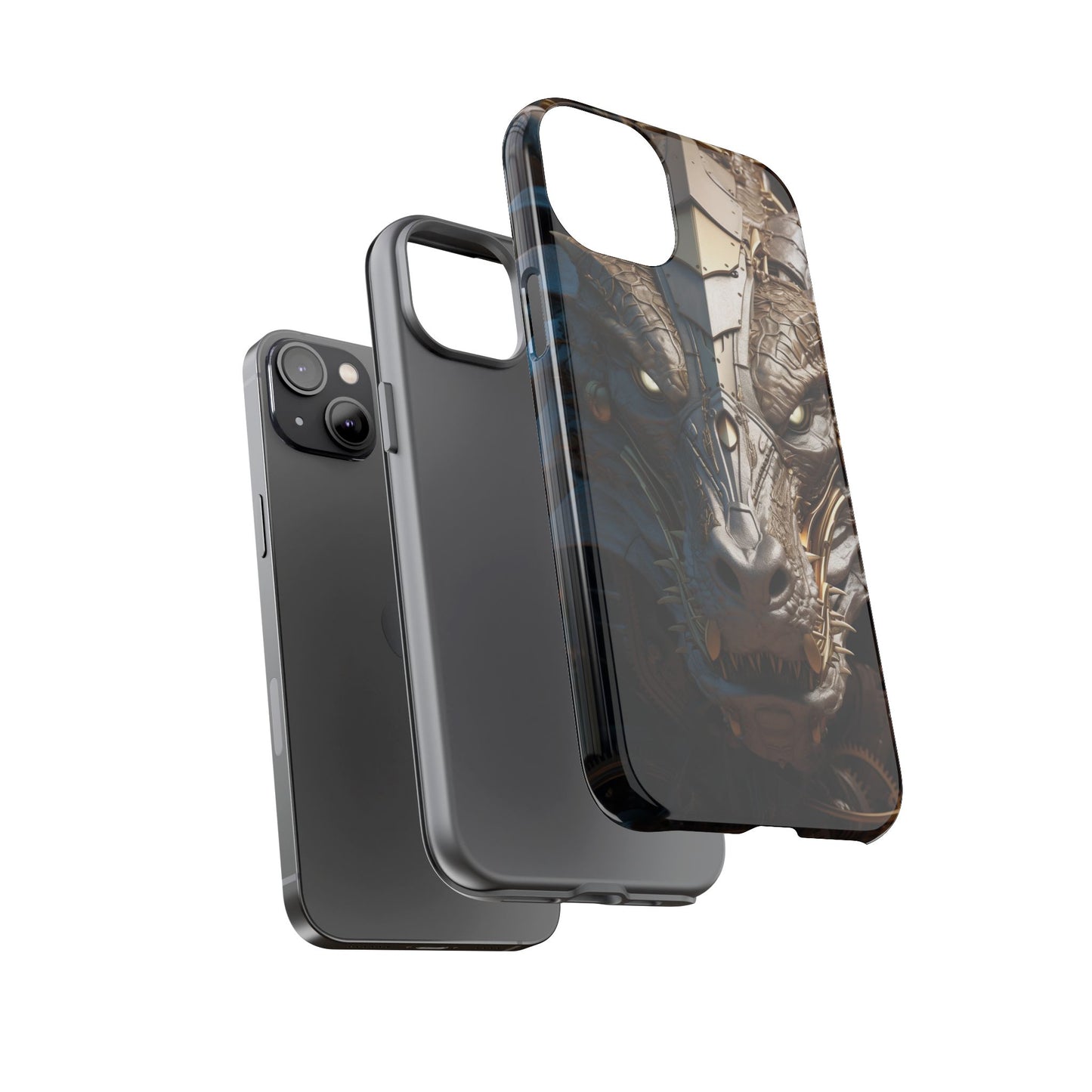 Hyper Realistic 3D Design Clockwork Dragon Phone Case - For Fantasy Lovers, D&D, RPG, TTRPG, Geek, Nerd