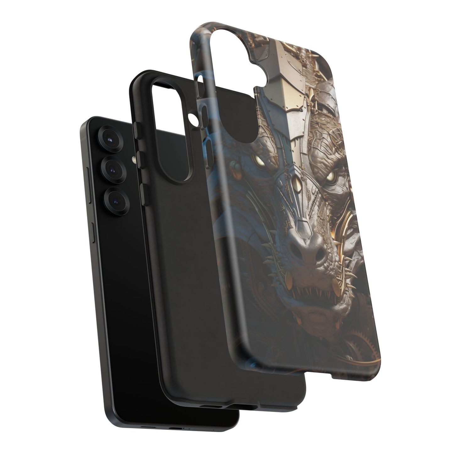 Hyper Realistic 3D Design Clockwork Dragon Phone Case - For Fantasy Lovers, D&D, RPG, TTRPG, Geek, Nerd