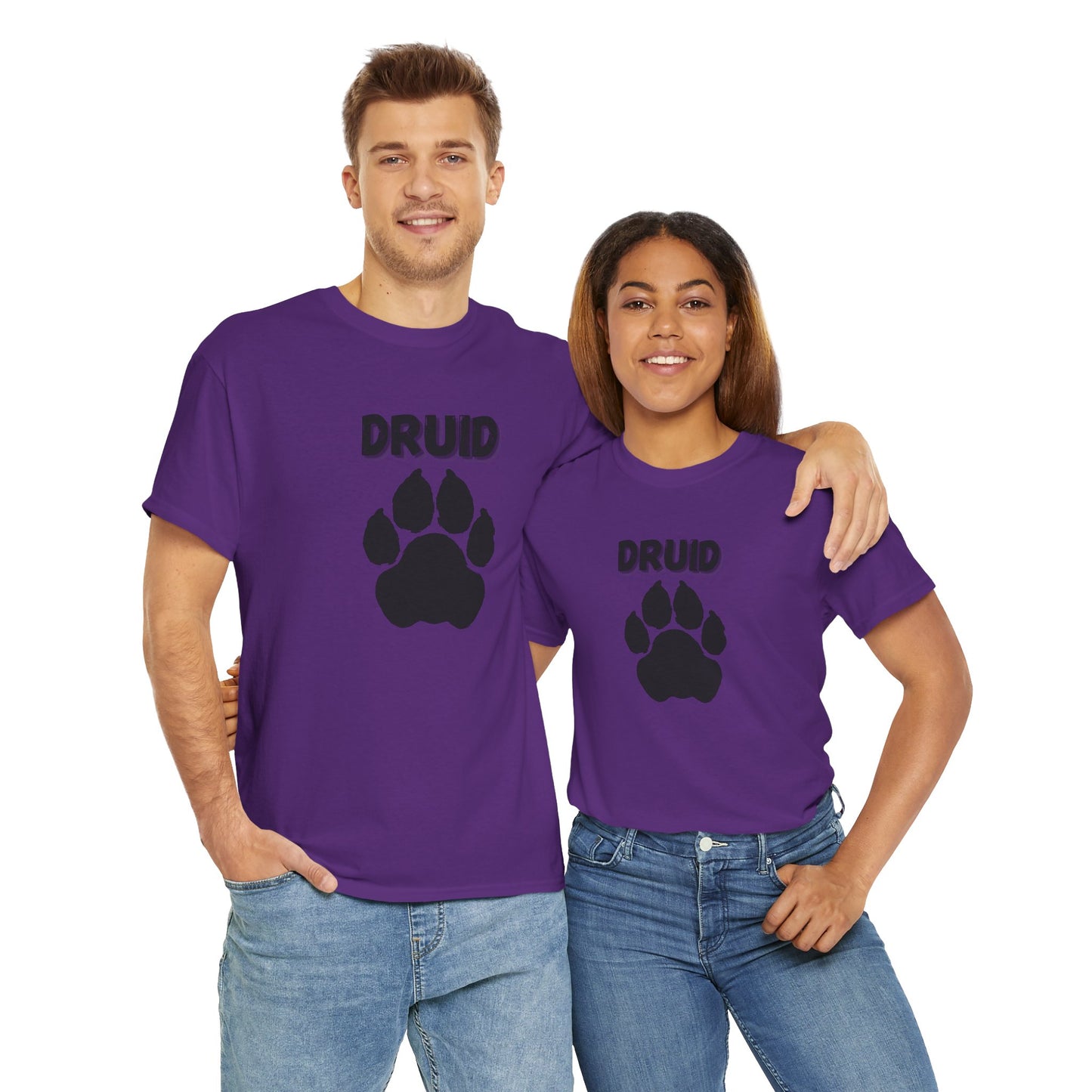 Druid Icon Symbol Dungeons and Dragons DND Unisex Heavy Cotton Tee Shirt T-Shirt - RPG, TTRPG, Roleplaying, Geek, Nerd