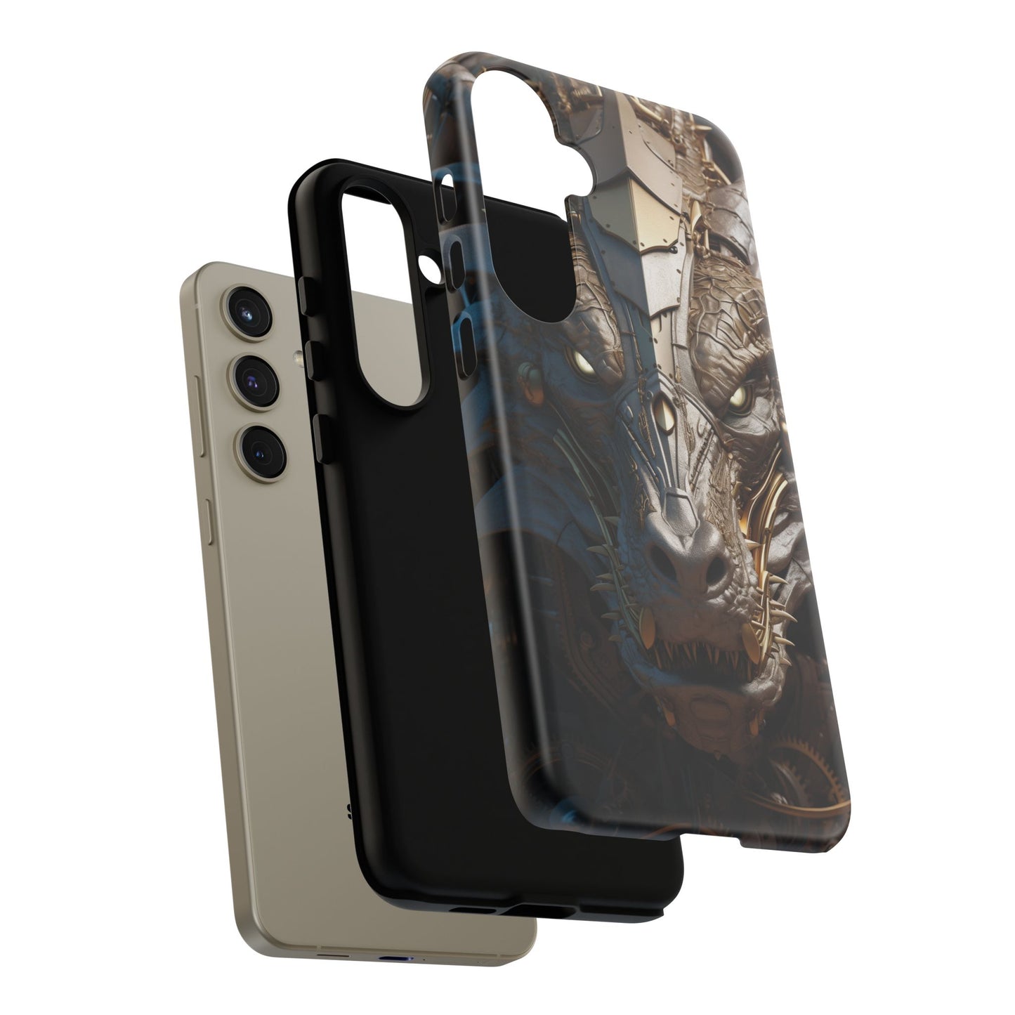 Hyper Realistic 3D Design Clockwork Dragon Phone Case - For Fantasy Lovers, D&D, RPG, TTRPG, Geek, Nerd