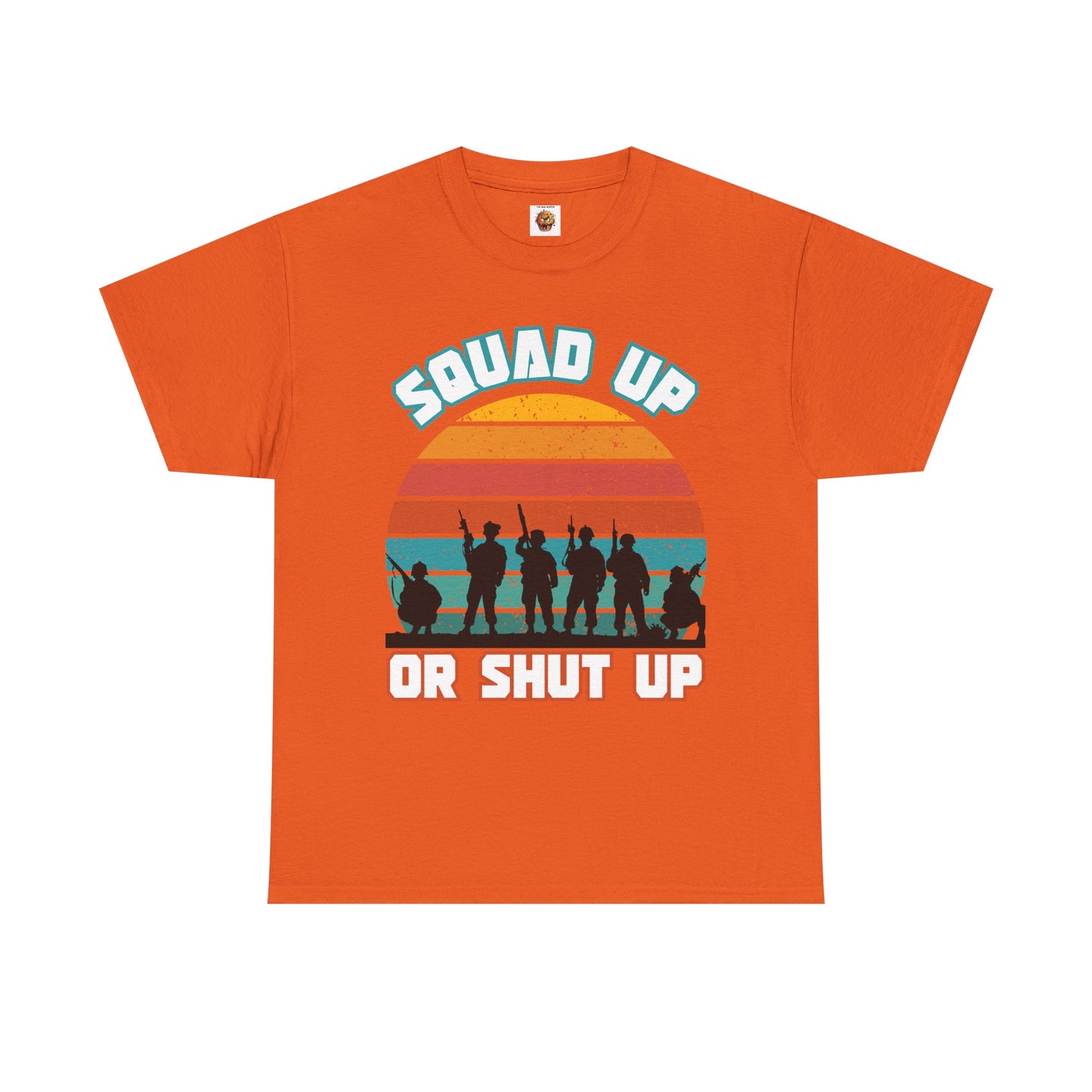 Squad Up Military Unisex Heavy Cotton Tee Shirt - Gamer, Gaming Graphic T-Shirt for Friends, Parties, and Casual Wear, Geek, Nerd