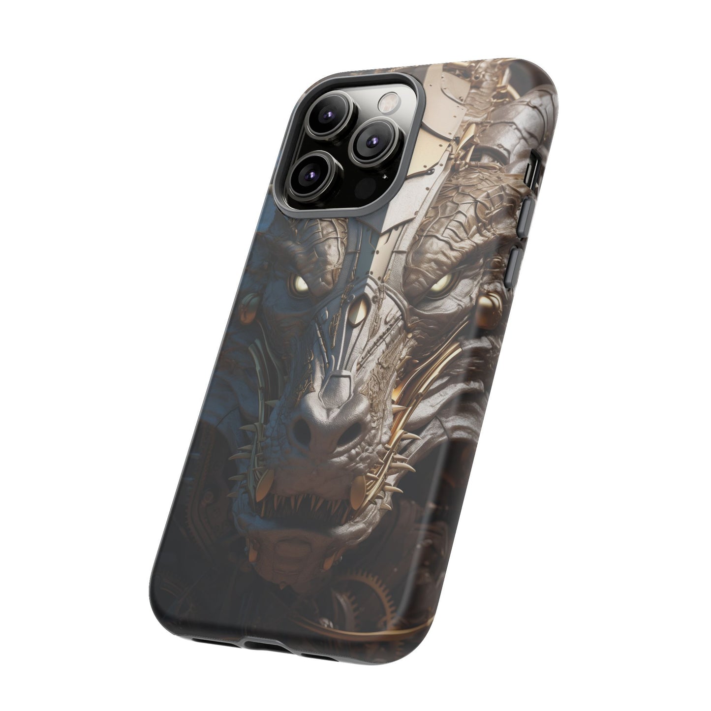 Hyper Realistic 3D Design Clockwork Dragon Phone Case - For Fantasy Lovers, D&D, RPG, TTRPG, Geek, Nerd