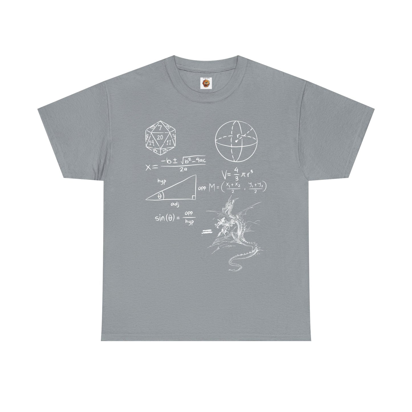 'The Science Of A D20' Mathematical Dungeon & Dragon Tee | Science Shirt for Nerds, Gifts for Geeks, Math Lover Apparel, Unisex Cotton Top, DND, RPG, TTRPG, Nerd, Dice