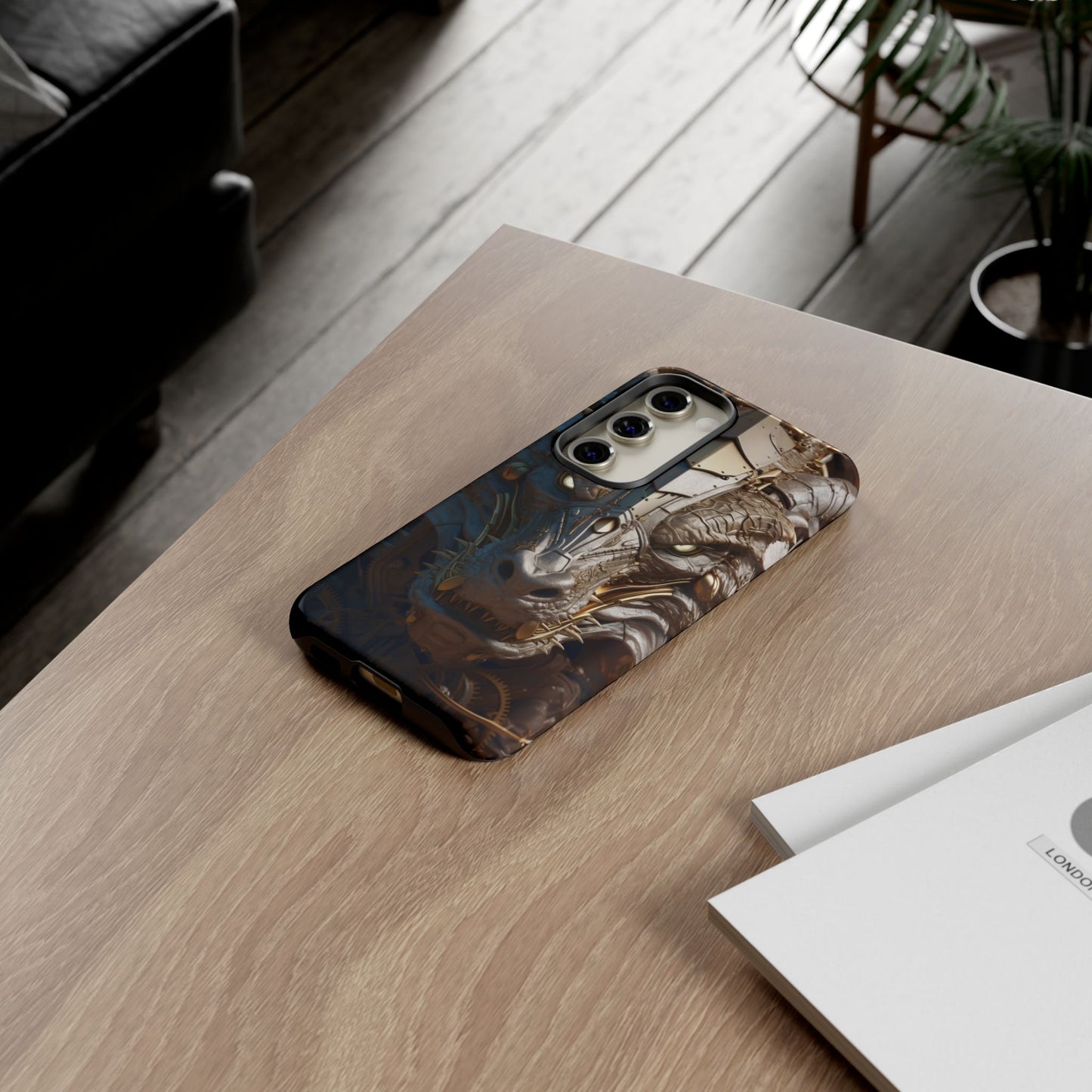 Hyper Realistic 3D Design Clockwork Dragon Phone Case - For Fantasy Lovers, D&D, RPG, TTRPG, Geek, Nerd