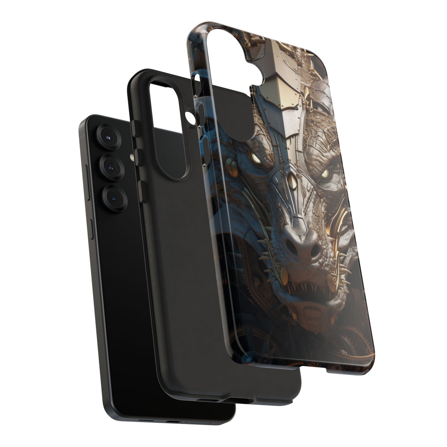 Hyper Realistic 3D Design Clockwork Dragon Phone Case - For Fantasy Lovers, D&D, RPG, TTRPG, Geek, Nerd