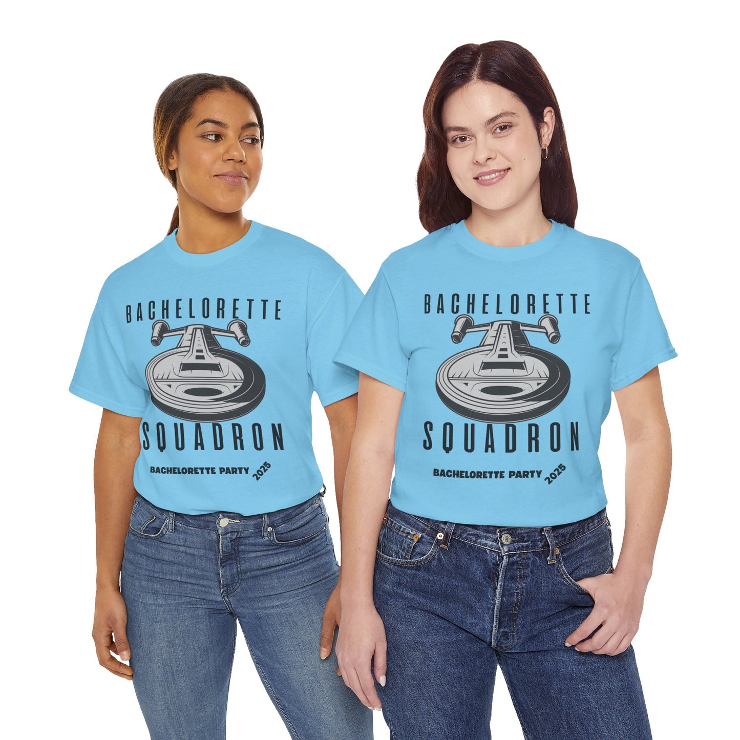 Bachelorette Squadron Heavy Cotton Tee - Perfect for Bachelorette Parties 2025, Wedding, Engagement, Star Trek, Sci-Fi, Geek, Nerd