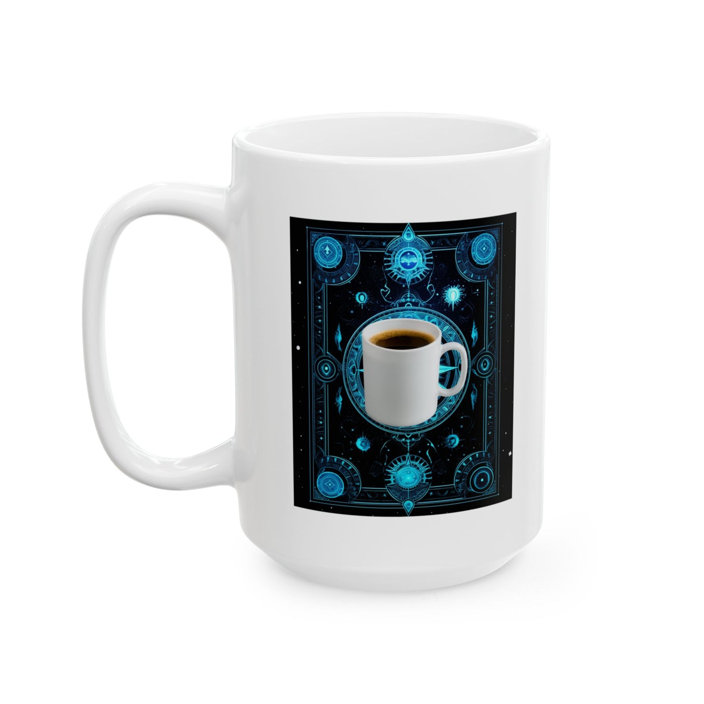 Funny Motivational Ceramic Cup - Coffee Mug Of Focus Magic Item Card Design (11oz & 15oz) - D&D, DND, RPG, TTRPG, Roleplaying, Geek, Nerd