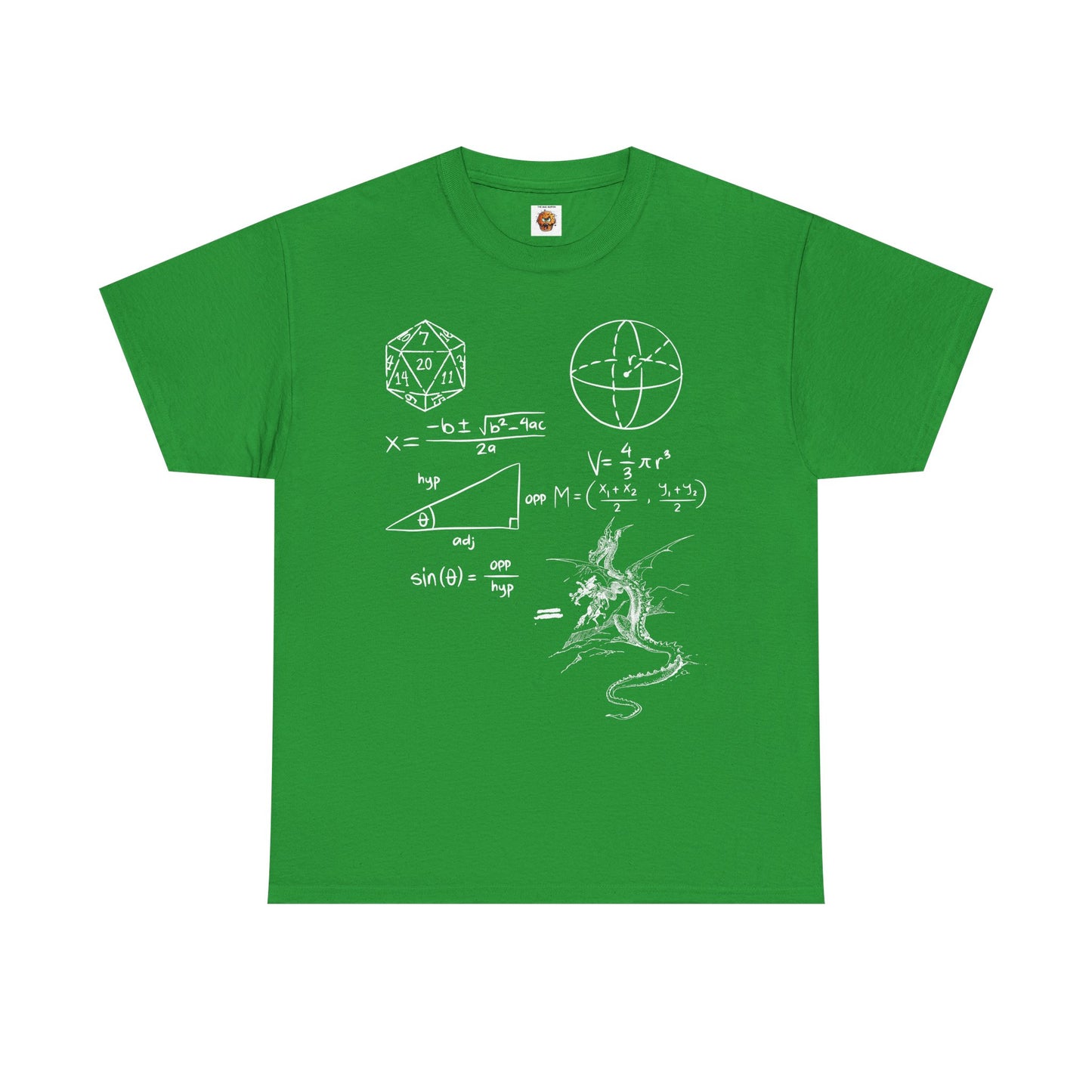 'The Science Of A D20' Mathematical Dungeon & Dragon Tee | Science Shirt for Nerds, Gifts for Geeks, Math Lover Apparel, Unisex Cotton Top, DND, RPG, TTRPG, Nerd, Dice