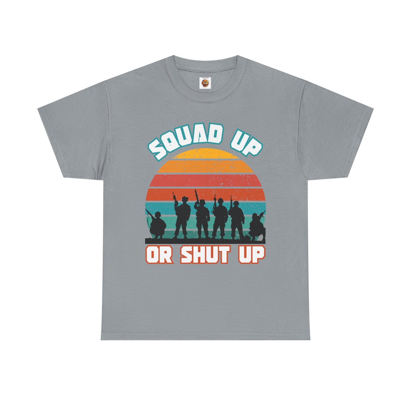 Squad Up Military Unisex Heavy Cotton Tee Shirt - Gamer, Gaming Graphic T-Shirt for Friends, Parties, and Casual Wear, Geek, Nerd