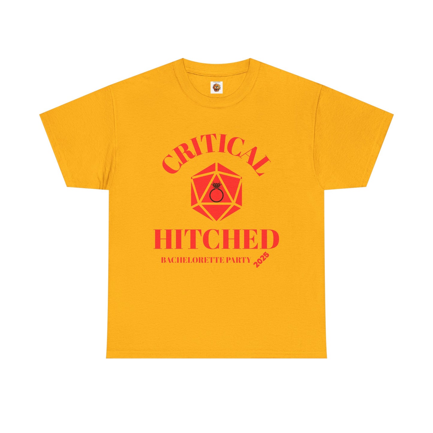 Critical Hitched Bachelorette Party 2025 Tee - Unisex Heavy Cotton, D&D, DND, RPG, TTRPG, Geek, Nerd, Wedding, Engagement