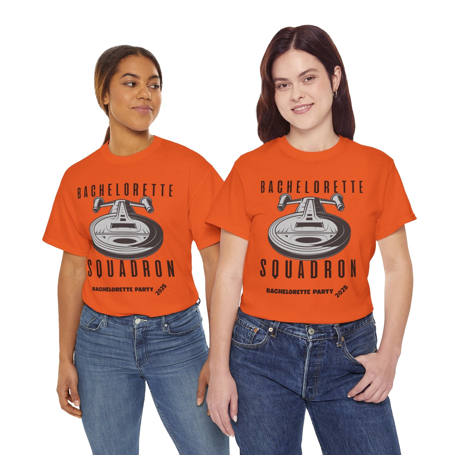 Bachelorette Squadron Heavy Cotton Tee - Perfect for Bachelorette Parties 2025, Wedding, Engagement, Star Trek, Sci-Fi, Geek, Nerd