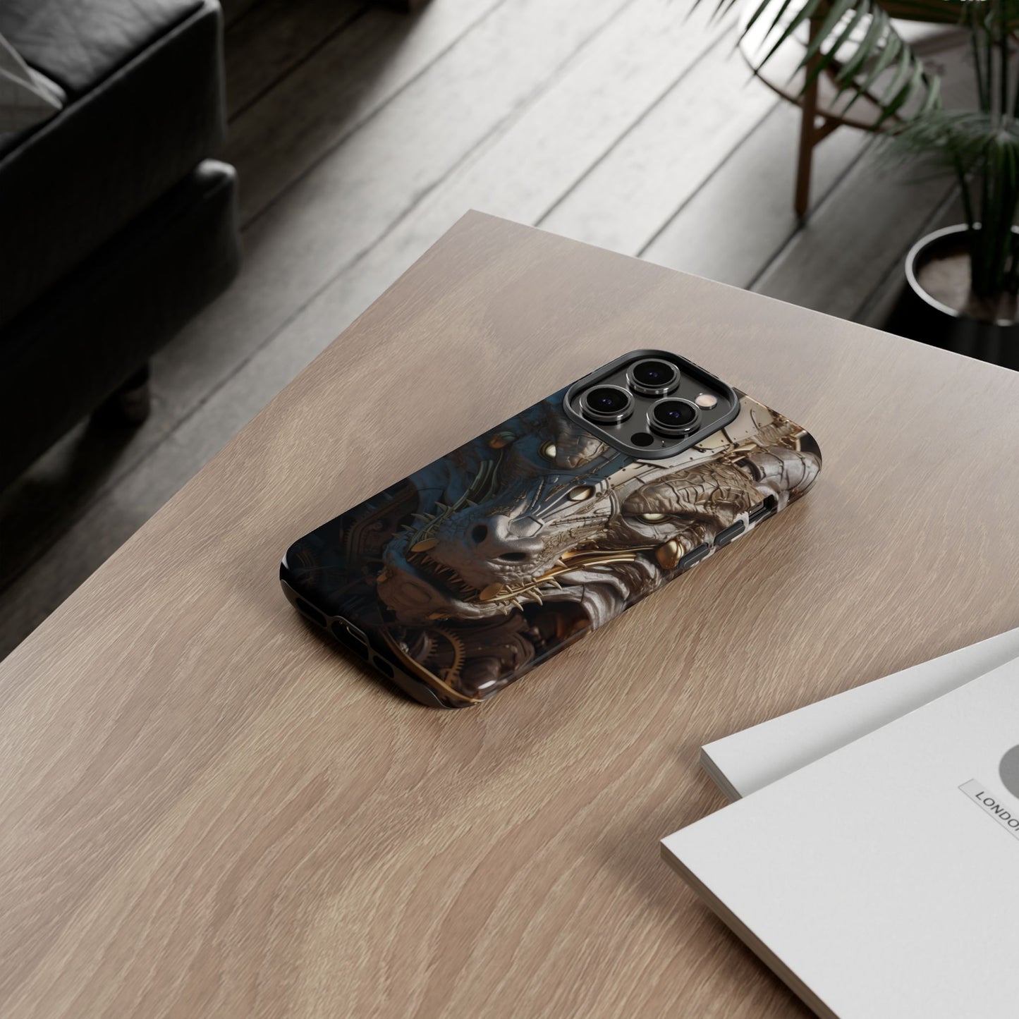 Hyper Realistic 3D Design Clockwork Dragon Phone Case - For Fantasy Lovers, D&D, RPG, TTRPG, Geek, Nerd