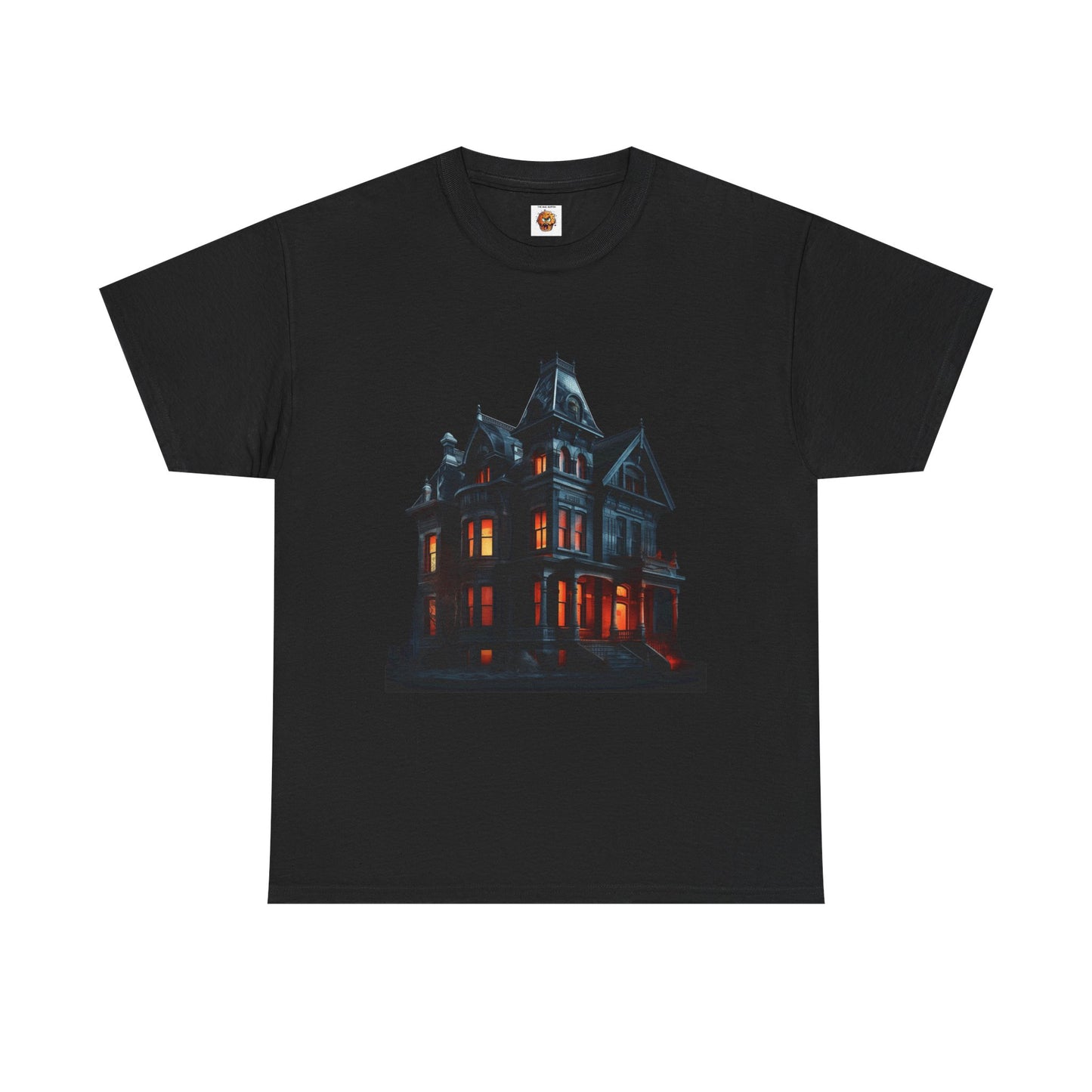 Haunted Victorian House And Loving It Graphic Tee Shirt T-Shirt - Unisex Heavy Cotton, Horror, Scary, Halloween, Gothic, Geek, Nerd
