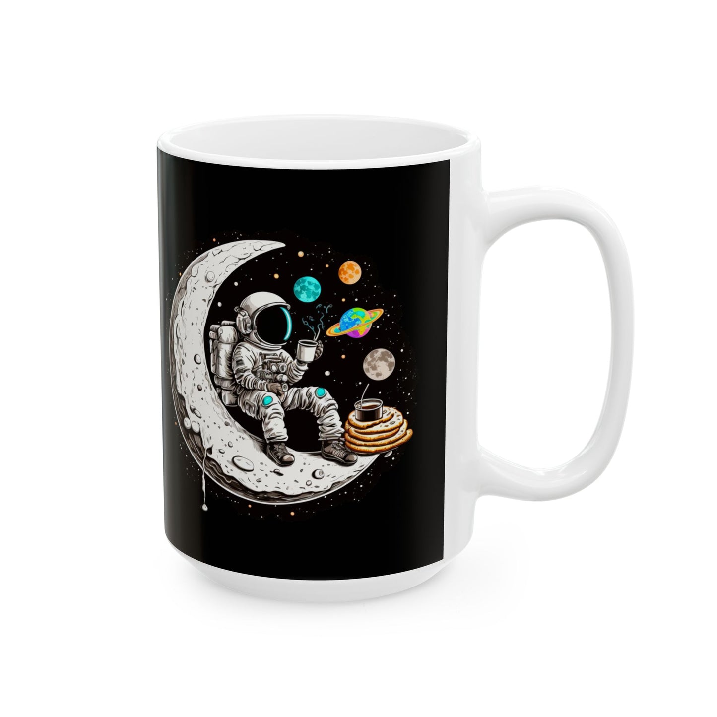 Cosmic Astronaut Ceramic Mug - "Caffeine: The Final Frontier" - Perfect for Space Lovers & Coffee Enthusiasts, Space, Science, Moon, Planets, Geek, Nerd