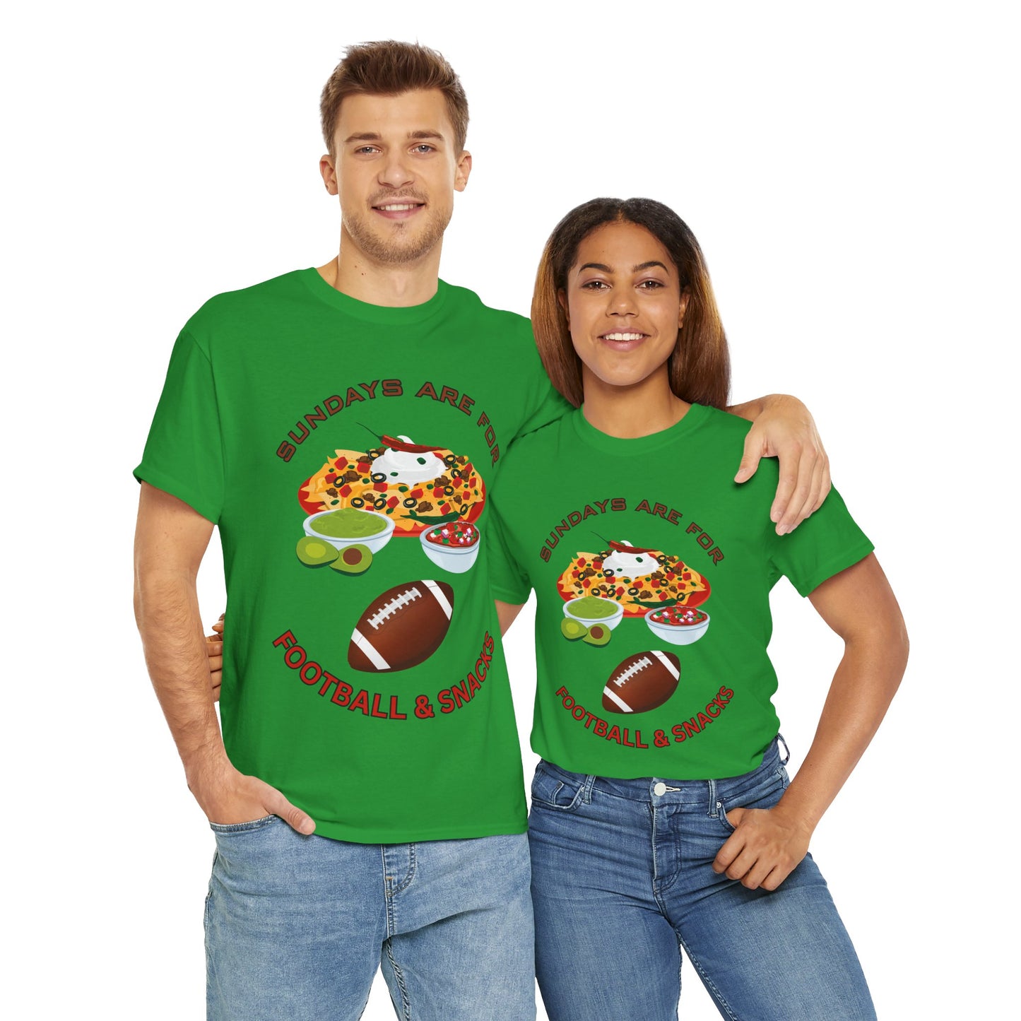 Sundays Are for Football & Snacks Tee, Unisex Cotton Shirt, Game Day Apparel, Fun Gift for Sports Lovers, Weekend Vibes, Super Bowl
