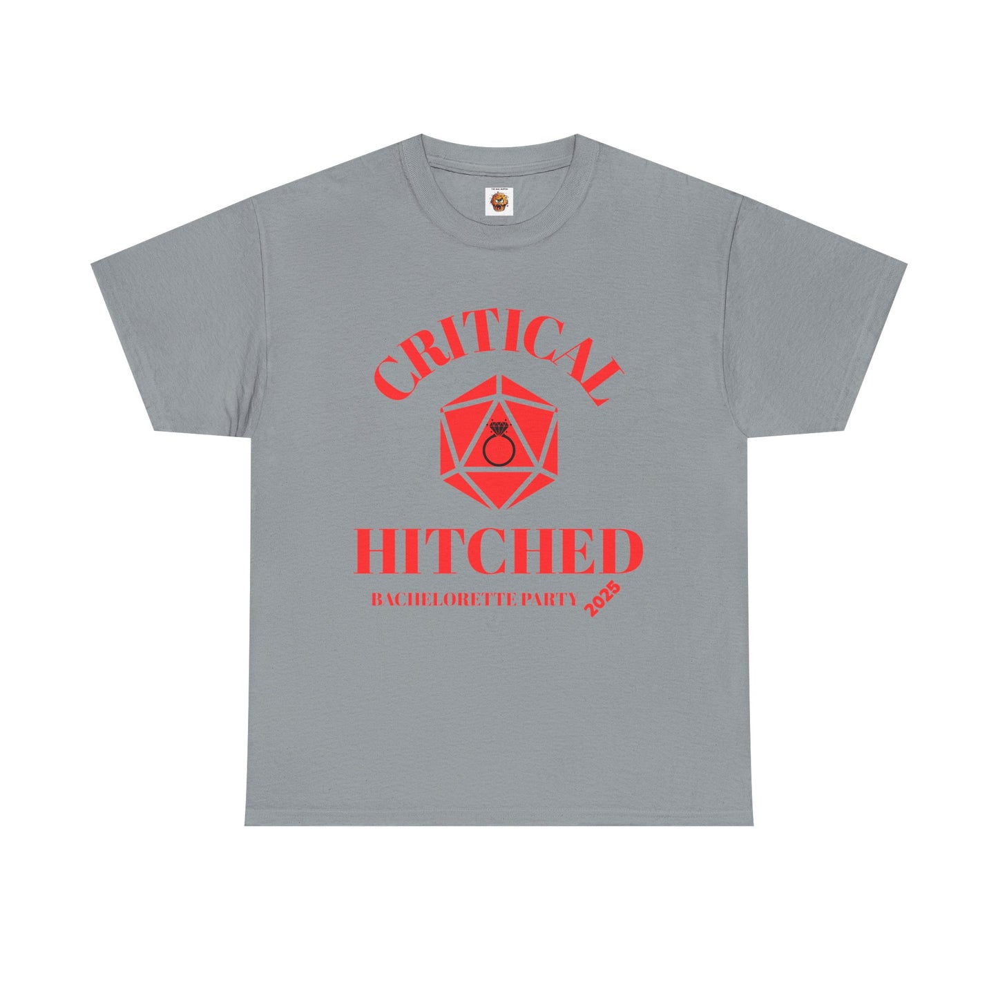 Critical Hitched Bachelorette Party 2025 Tee - Unisex Heavy Cotton, D&D, DND, RPG, TTRPG, Geek, Nerd, Wedding, Engagement