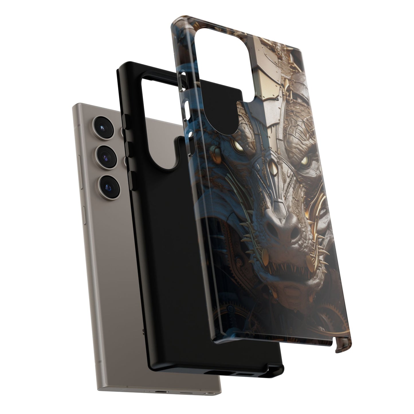 Hyper Realistic 3D Design Clockwork Dragon Phone Case - For Fantasy Lovers, D&D, RPG, TTRPG, Geek, Nerd