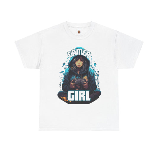Gamer Girl Hoodie, Ear Phones, Controller Unisex Heavy Cotton Tee - Comfortable Casual Tee for Gaming Enthusiasts, Video Game, Geek, Nerd
