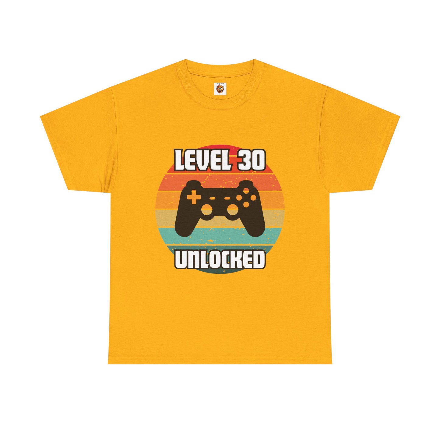 Gaming Level 30 Unlocked Tee - Unisex Heavy Cotton T-Shirt, Video Game, Gamer, Happy Birthday Shirt, Geek, Nerd, Retro