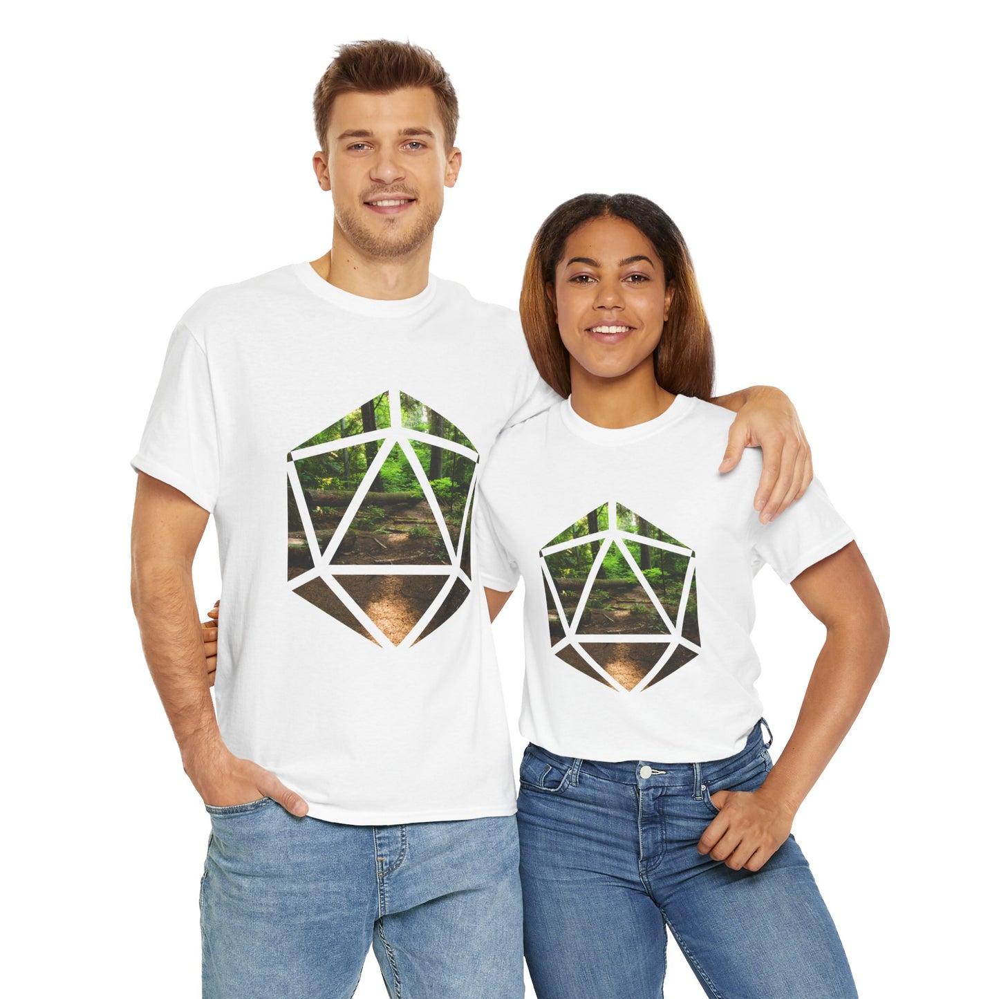 D20 Earth Element Nature-Inspired Graphic Tee | Adventure Shirt, Unisex Cotton Tee, Nature Lover Gift, Eco-Friendly Clothing, Casual Wear, DND, RPG, TTRPG, Geek, Nerd