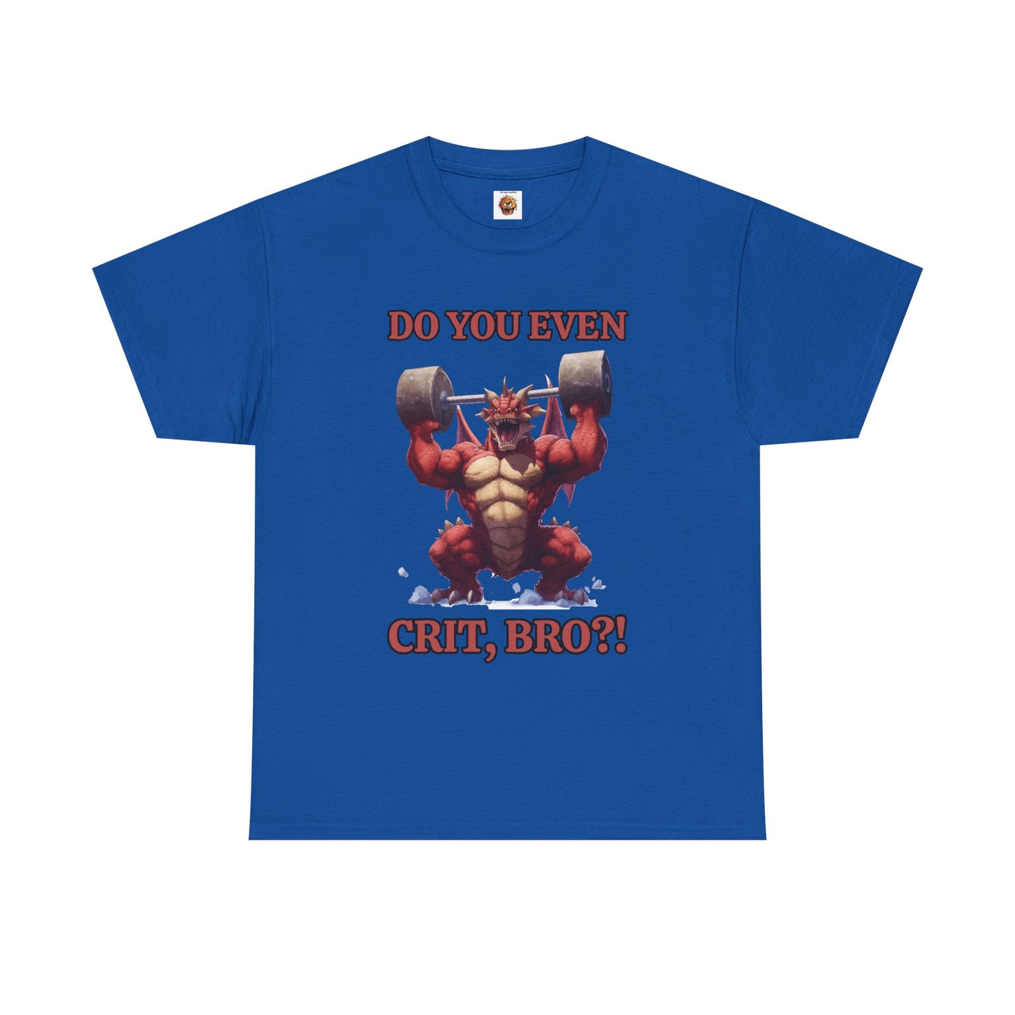 Muscle Tee for D&D Enthusiasts | Gym Humor | Do You Even Crit Bro? | Workout Gift | Unisex Heavy Cotton Tee, Funny Gym Shirt, DND, RPG, TTRPG, Geek, Nerd, Dragon