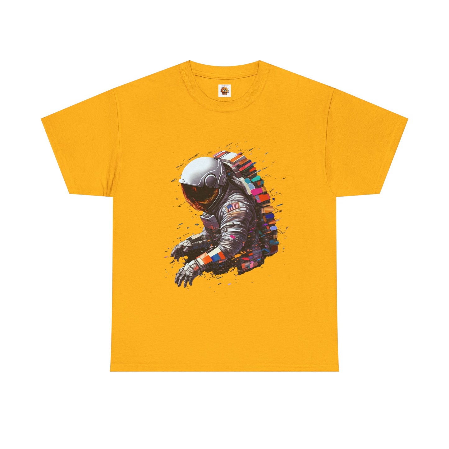 U.S. Astronaut Cosmic Explorer Unisex Heavy Cotton Tee Shirt - Space-Themed Graphic T-Shirt, Geek, Nerd