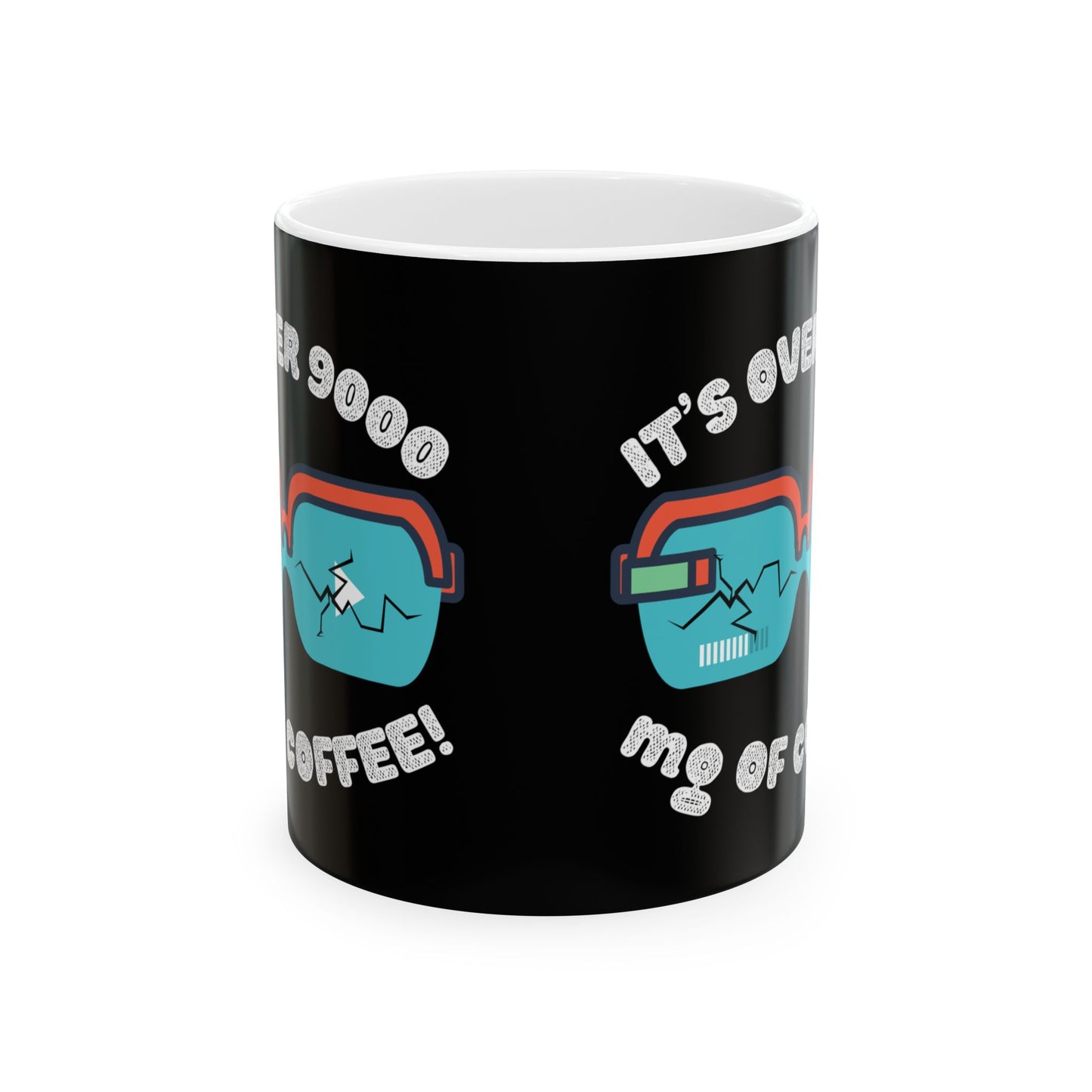 Funny Shonen Anime Coffee Mug - "It's Over 9000 mg of Coffee!" - Perfect Gift for Animation Fans, DBZ, Weeb, Otaku, Geek, Nerd