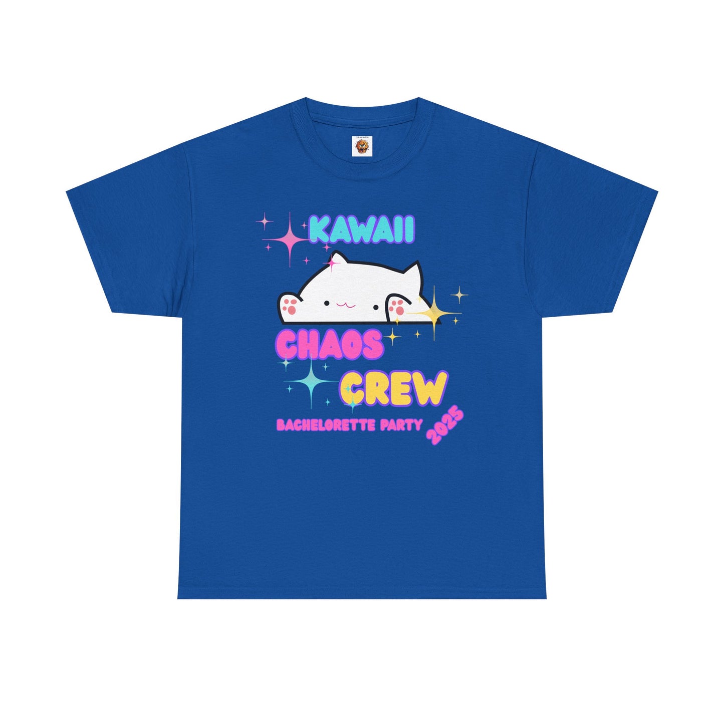 Cute Kawaii Chaos Crew Bachelorette Party 2025 Unisex Heavy Cotton Tee - Perfect for Anime Lovers, Funny, Weeb, Otaku, Geek, Nerd, Cat