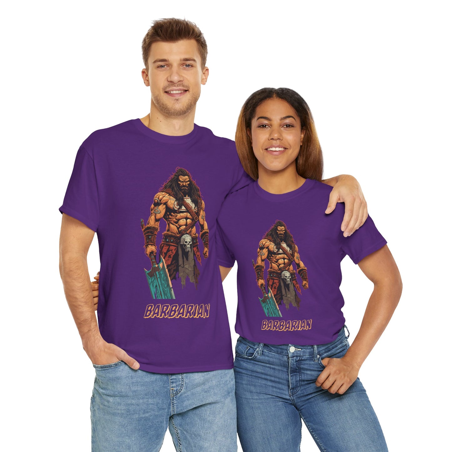 Barbarian Quote Dungeons and Dragons DND Unisex Heavy Cotton Tee Shirt T-Shirt - RPG, TTRPG, Roleplaying, Geek, Nerd
