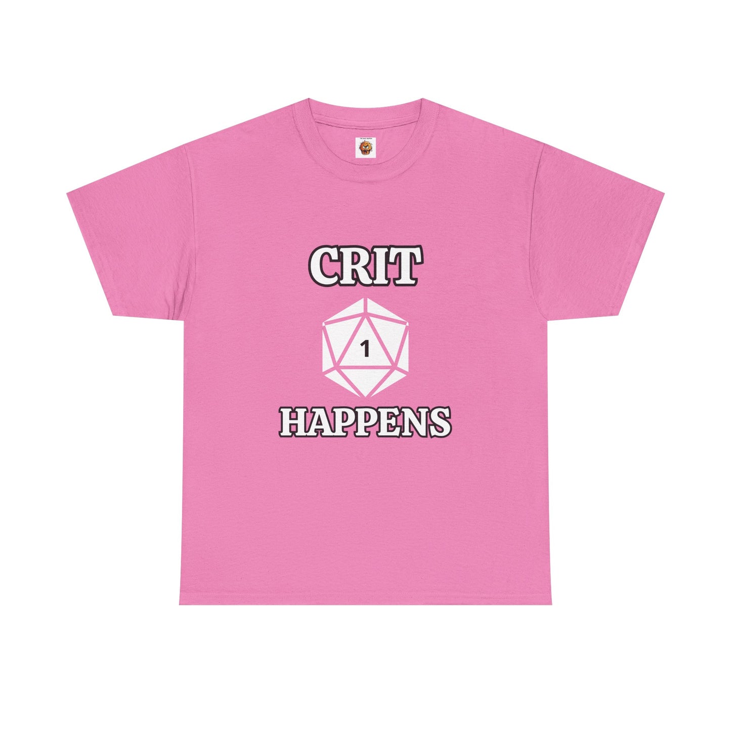 'Crit Happens' D20 Gaming Humor Tee, Unisex Graphic T-Shirt for Gamers, Funny D&D Apparel, Gift for RPG Players, Casual Wear for Game Nights, DND, RPG, TTRPG, Geek, Nerd