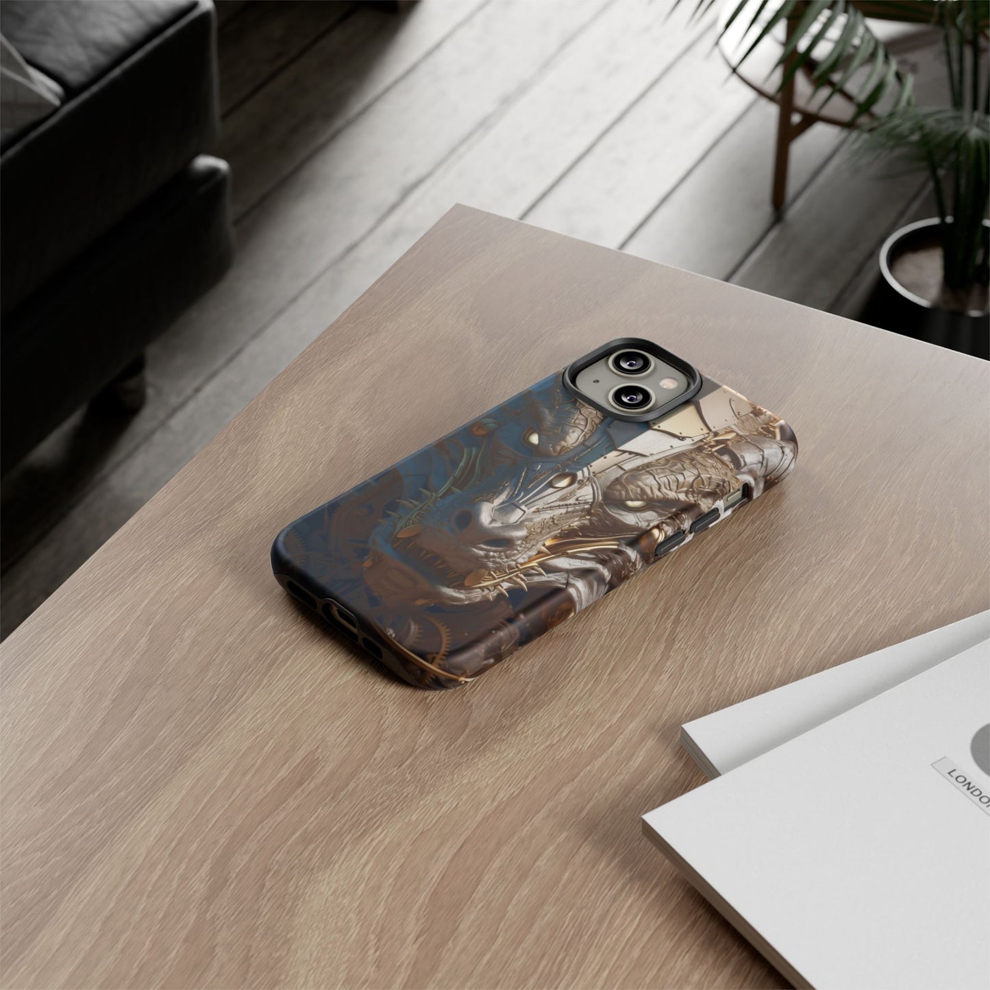 Hyper Realistic 3D Design Clockwork Dragon Phone Case - For Fantasy Lovers, D&D, RPG, TTRPG, Geek, Nerd