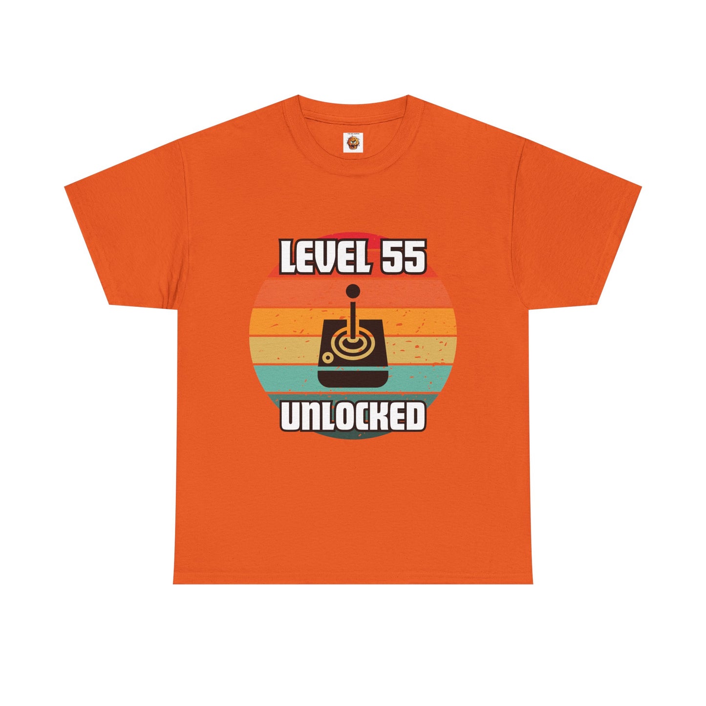 Gaming Level 55 Unlocked Tee - Unisex Heavy Cotton T-Shirt, Video Game, Gamer, Happy Birthday Shirt, Geek, Nerd, Retro