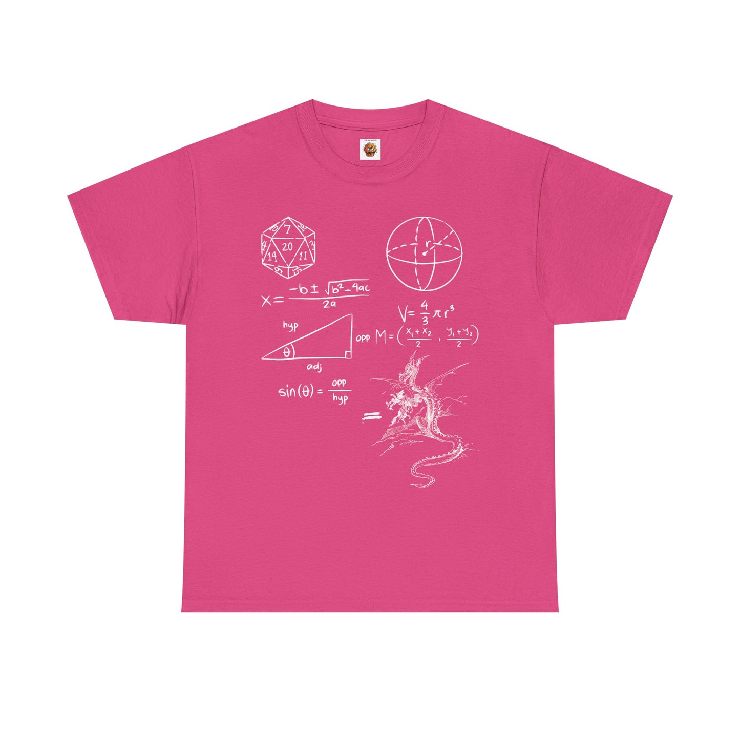 'The Science Of A D20' Mathematical Dungeon & Dragon Tee | Science Shirt for Nerds, Gifts for Geeks, Math Lover Apparel, Unisex Cotton Top, DND, RPG, TTRPG, Nerd, Dice
