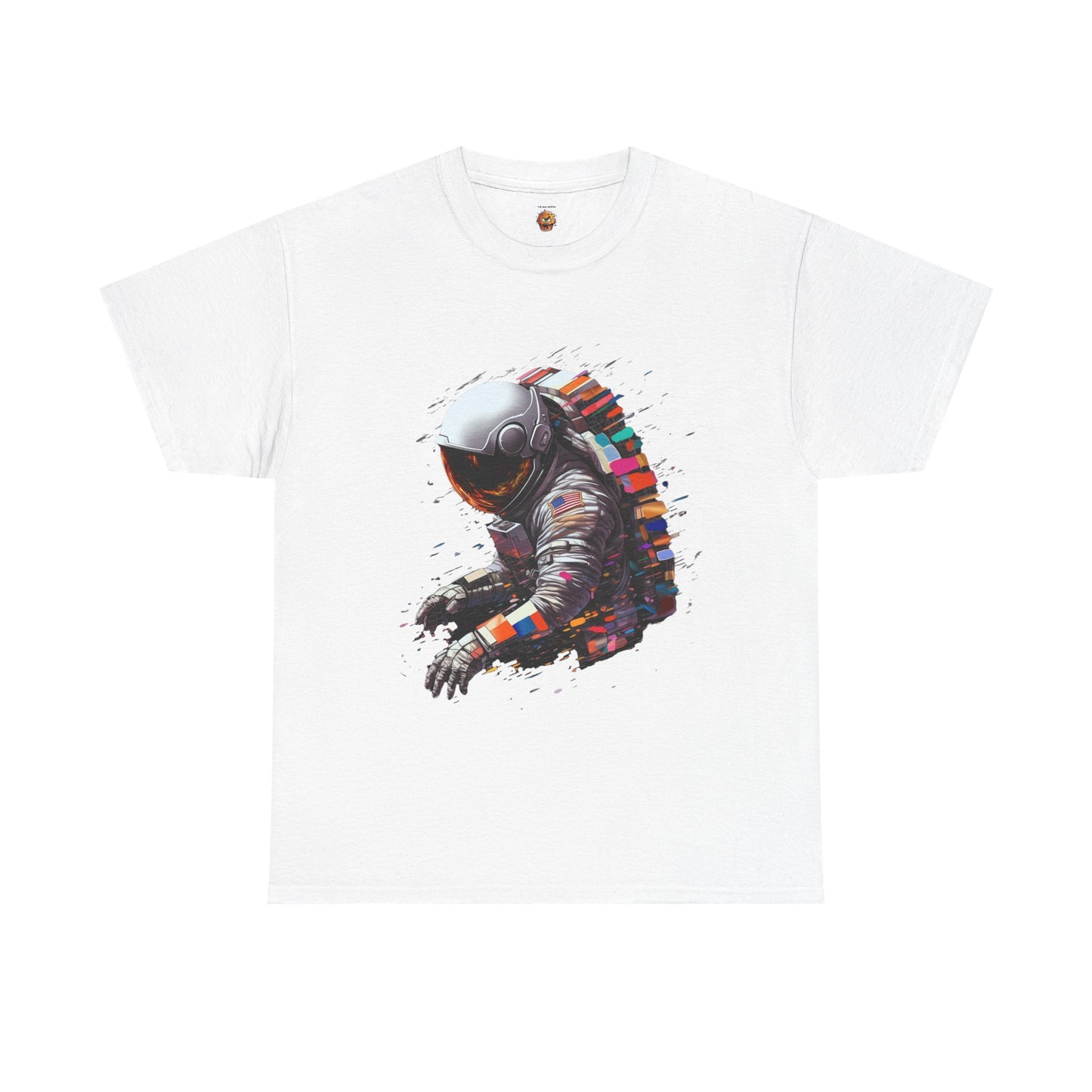 U.S. Astronaut Cosmic Explorer Unisex Heavy Cotton Tee Shirt - Space-Themed Graphic T-Shirt, Geek, Nerd
