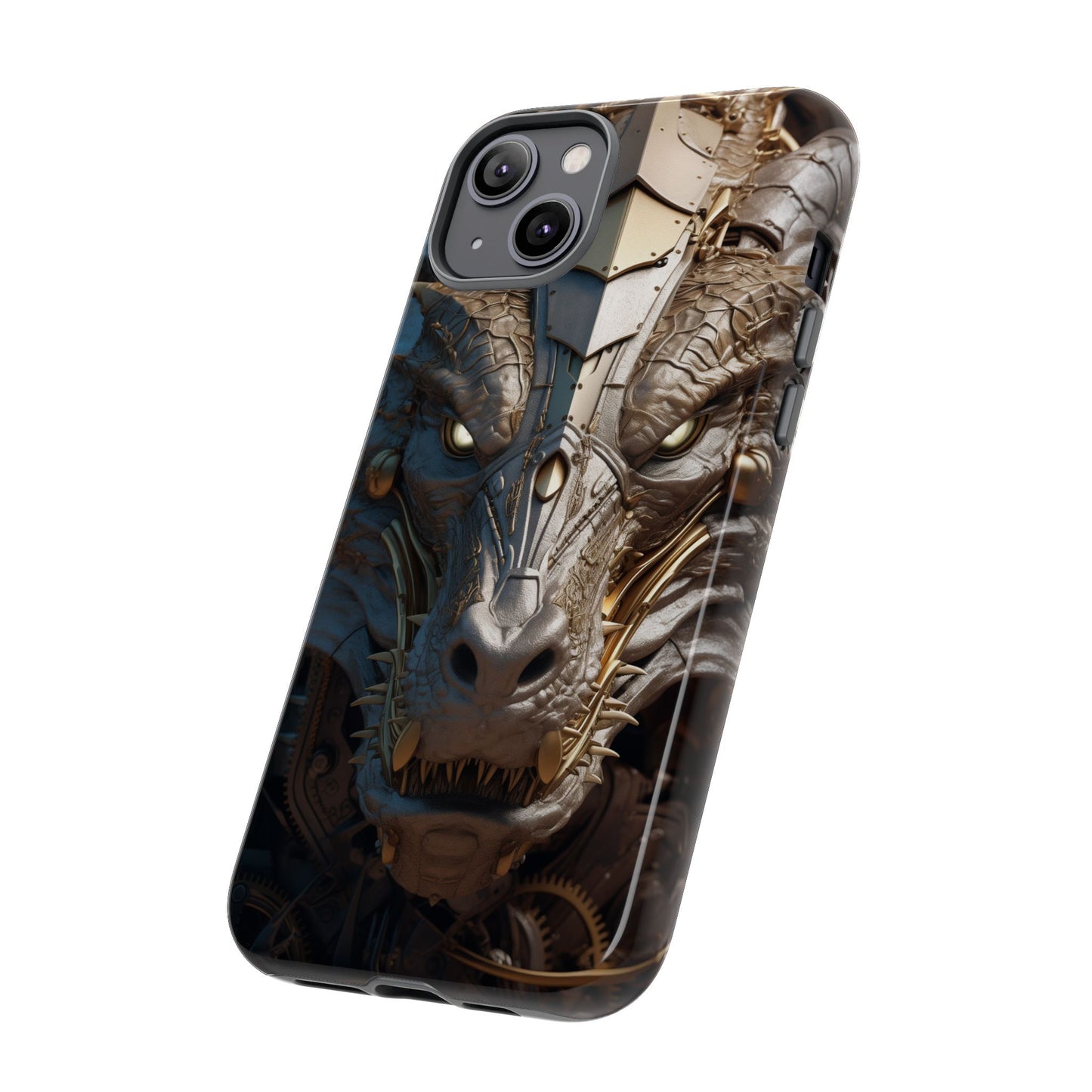 Hyper Realistic 3D Design Clockwork Dragon Phone Case - For Fantasy Lovers, D&D, RPG, TTRPG, Geek, Nerd