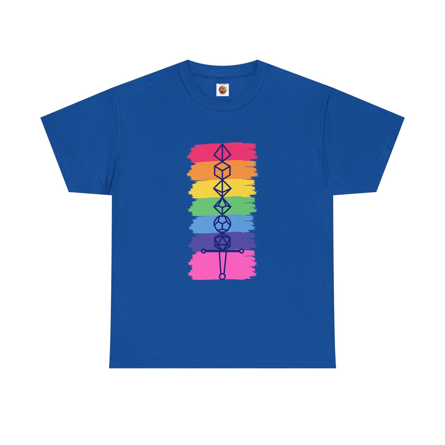 Safe Space Pride Month Rainbow Sword Dungeons and Dragons DND Unisex Heavy Cotton Tee Shirt T-Shirt - RPG, TTRPG, Roleplaying, Geek, Nerd