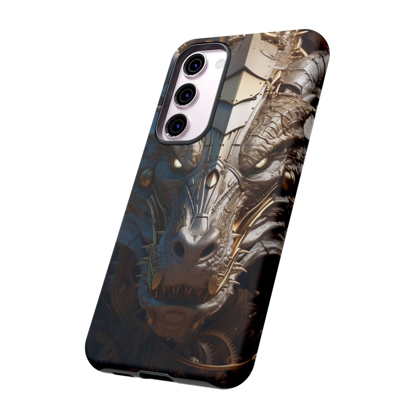 Hyper Realistic 3D Design Clockwork Dragon Phone Case - For Fantasy Lovers, D&D, RPG, TTRPG, Geek, Nerd