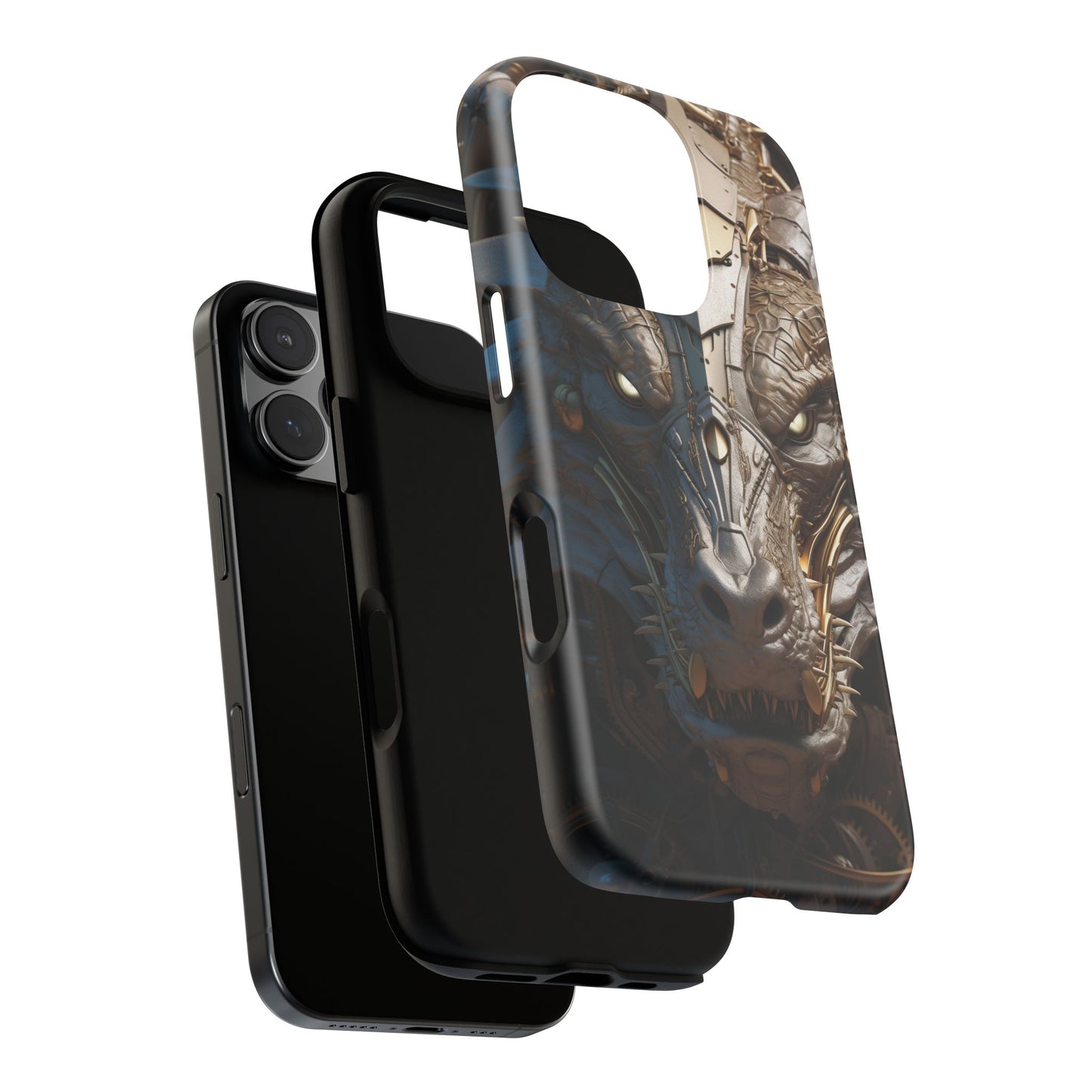 Hyper Realistic 3D Design Clockwork Dragon Phone Case - For Fantasy Lovers, D&D, RPG, TTRPG, Geek, Nerd
