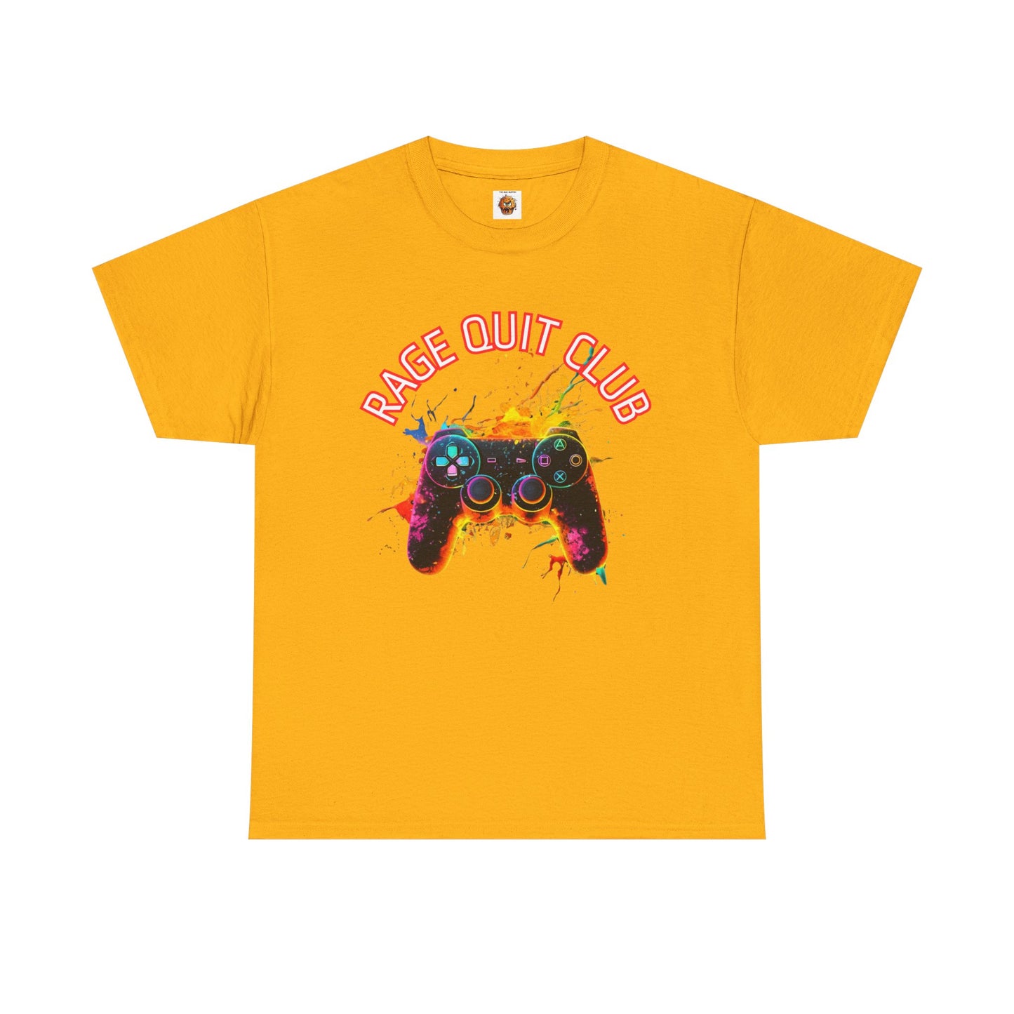 Rage Quit Club Video Game Controller Unisex Heavy Cotton Tee Shirt T-Shirt - Fun Gamer Apparel, Gaming, Geek, Nerd
