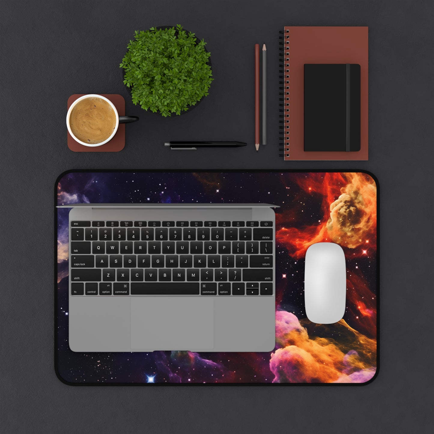 Cosmic Galaxy Desk Mat - Vibrant Space Themed Mouse Pad for Gamers and Astronomy Lovers, SciFi, Exploration, Final Frontier