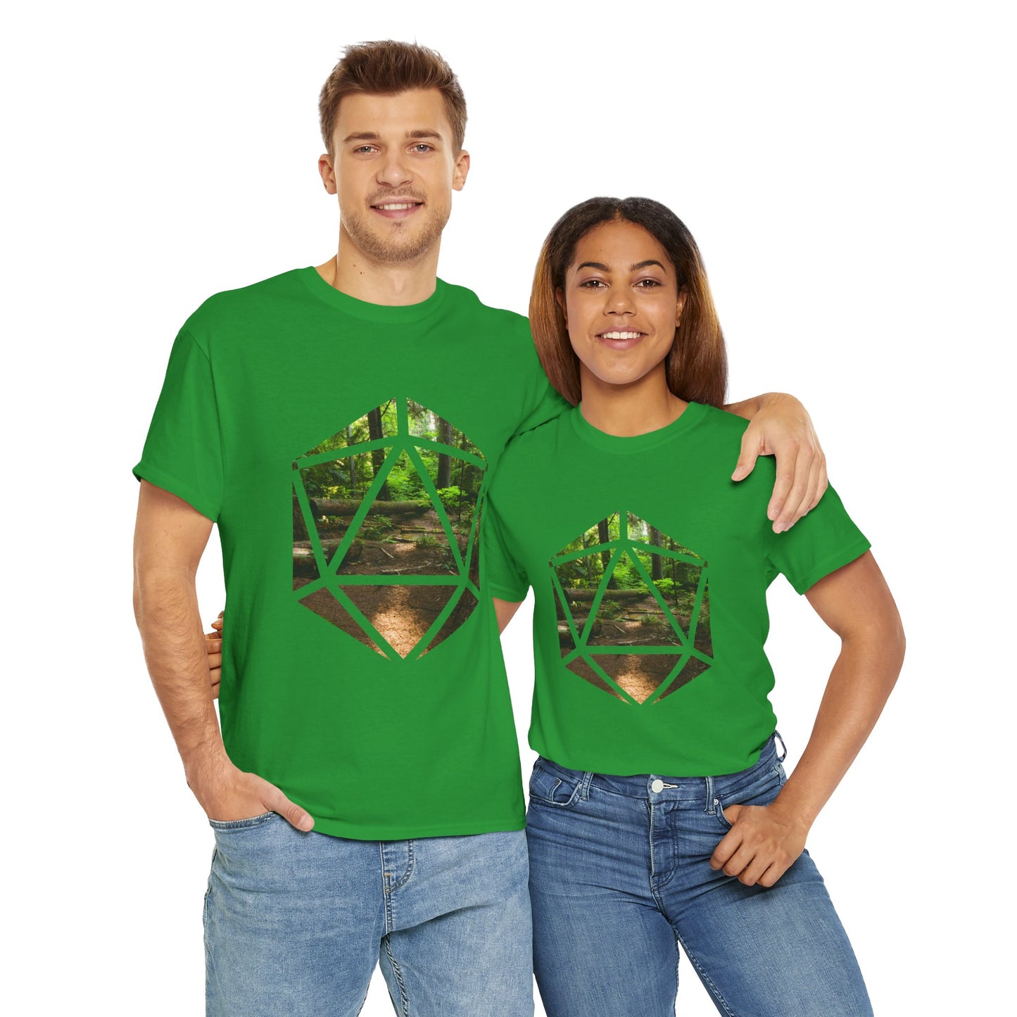 D20 Earth Element Nature-Inspired Graphic Tee | Adventure Shirt, Unisex Cotton Tee, Nature Lover Gift, Eco-Friendly Clothing, Casual Wear, DND, RPG, TTRPG, Geek, Nerd