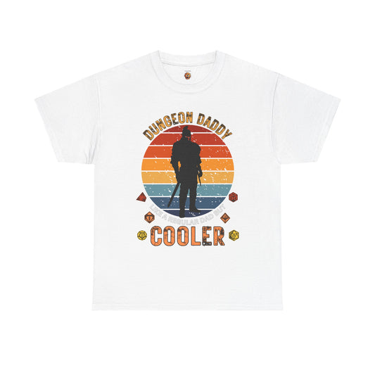 Dungeon Daddy Dungeons and Dragons DND Unisex Heavy Cotton Tee Shirt T-Shirt - Perfect for Dads, RPG, TTRPG, Roleplaying, Geek, Nerd