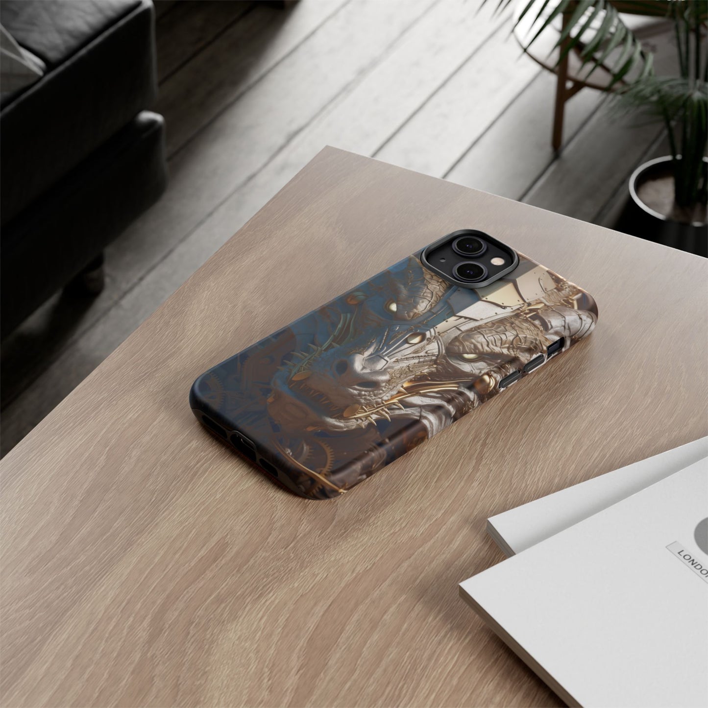Hyper Realistic 3D Design Clockwork Dragon Phone Case - For Fantasy Lovers, D&D, RPG, TTRPG, Geek, Nerd