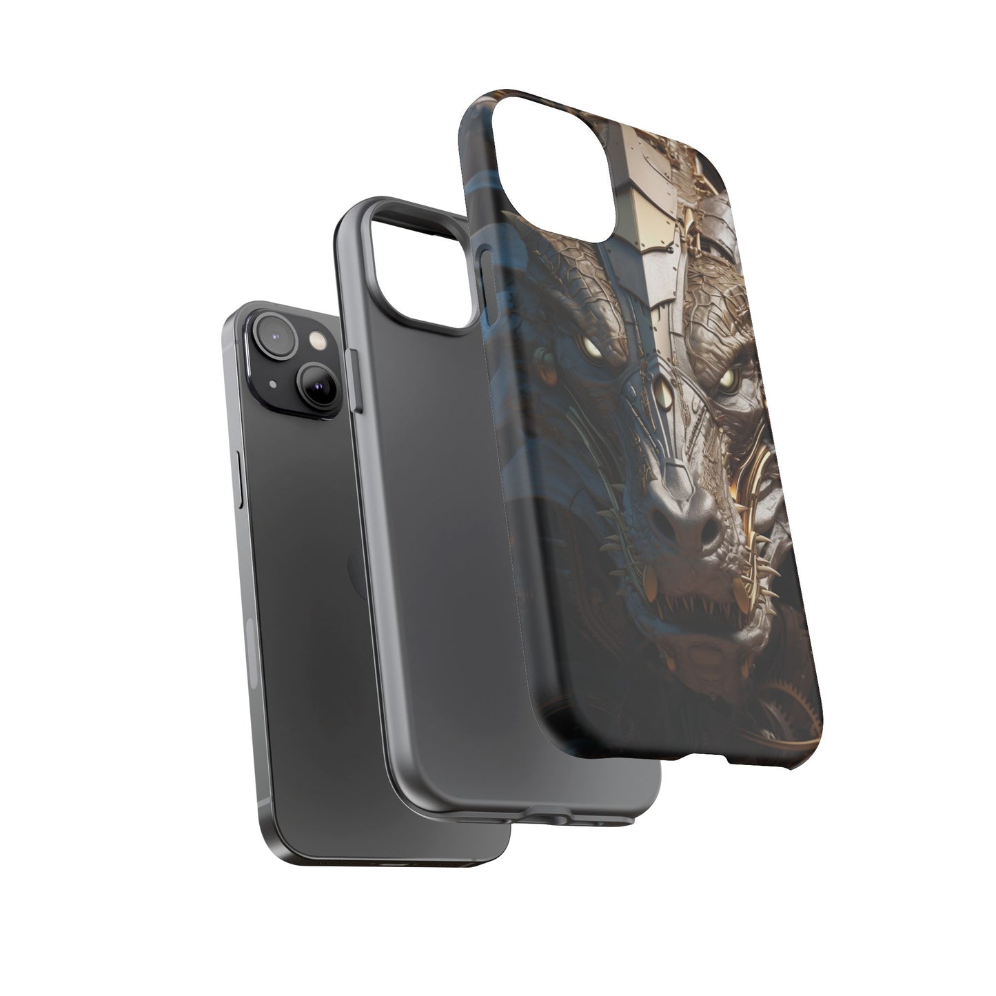 Hyper Realistic 3D Design Clockwork Dragon Phone Case - For Fantasy Lovers, D&D, RPG, TTRPG, Geek, Nerd